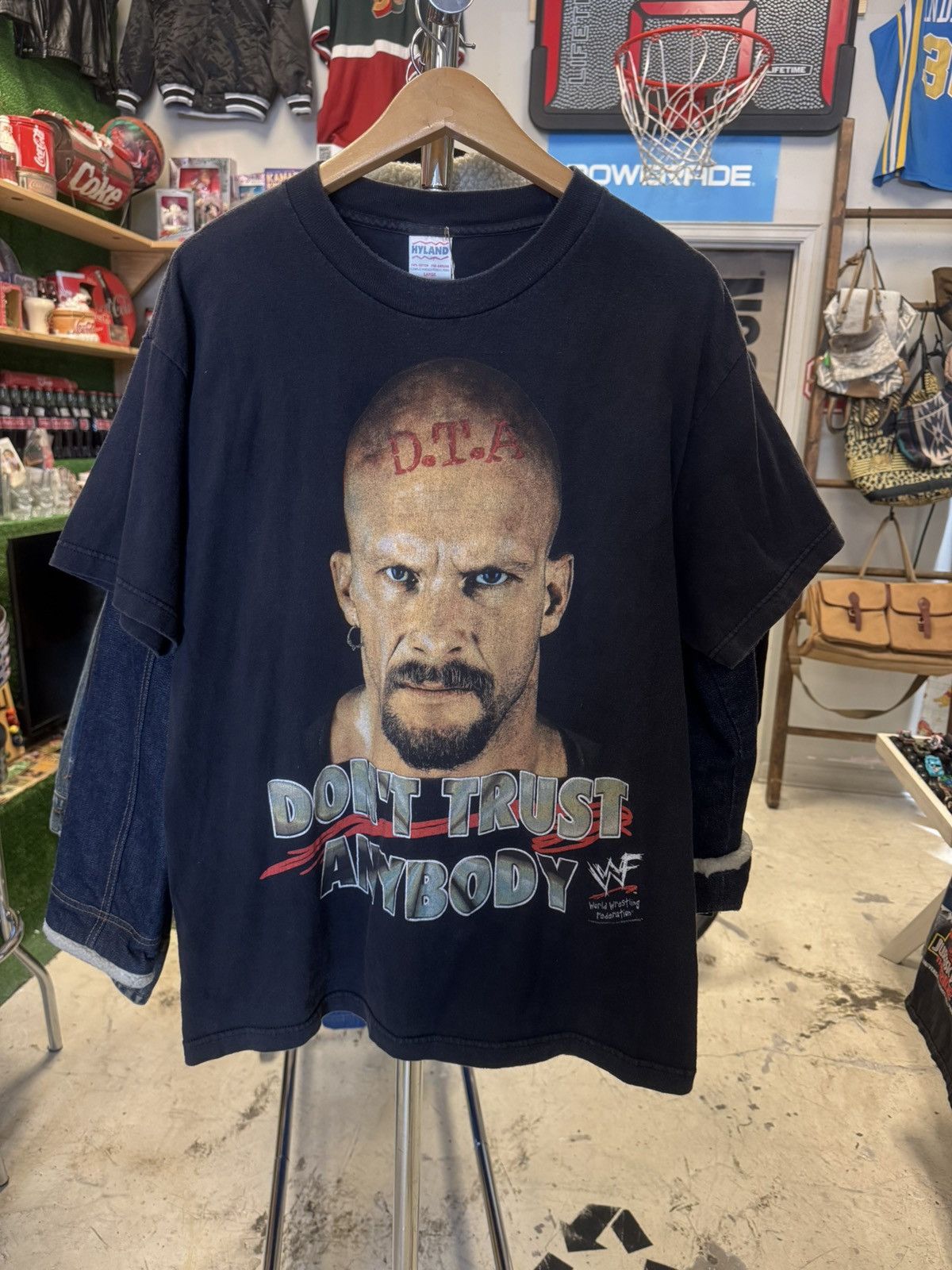 WWF 1998 WWF Stone Cold tee X2 Both Sz. L Size US L / EU 52-54 / 3 - 2 Thumbnail