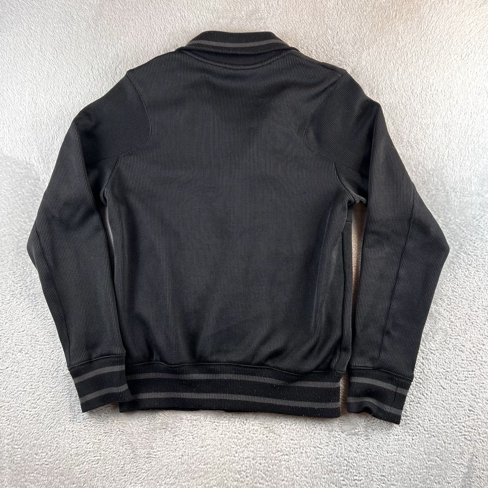 Jordan Brand VINTAGE Jordan Varsity Shawl Collar Sweater Jacket Mens S Black Full Zip 576805-010 90s 80s Mens Size US S / EU 44-46 / 1 - 2 Thumbnail