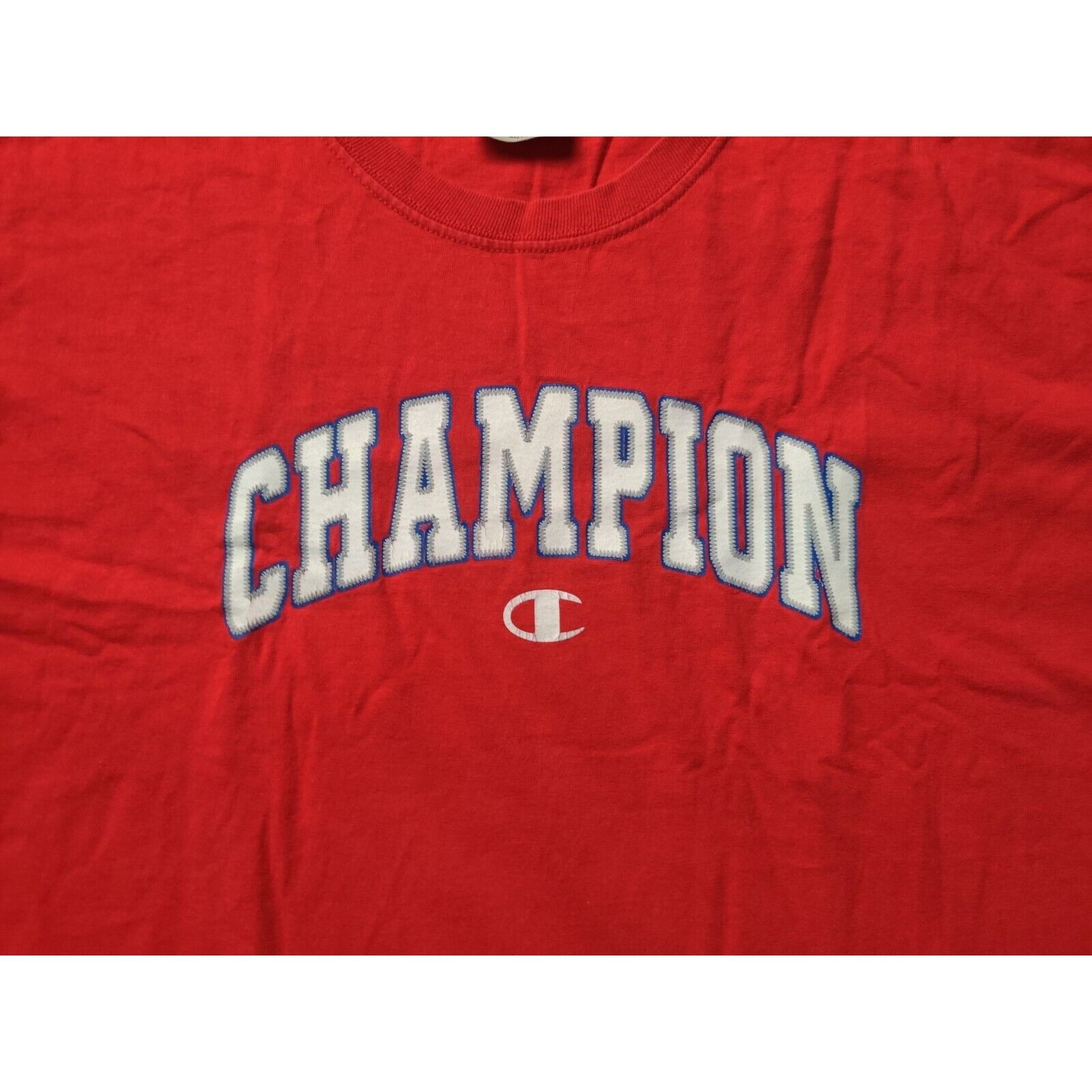 Champion Champion Shirt Adult Mens XL Red White Spell Out Logo Size US XL / EU 56 / 4 - 2 Thumbnail
