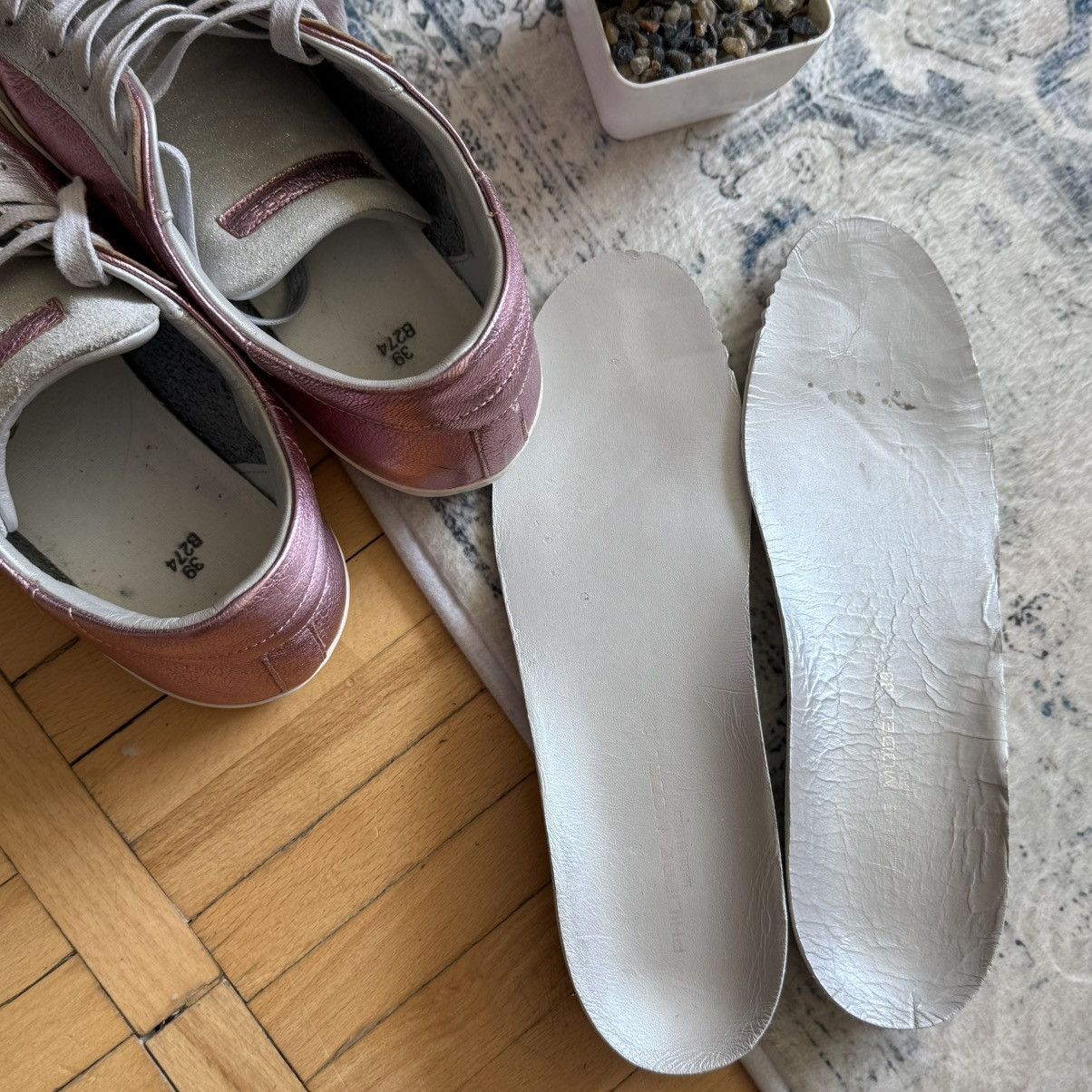 Philippe Model 📌 Philippe Model Pink Tennis Low Top Leather Sneakers 39 Size US 9 / IT 39 - 18 Thumbnail