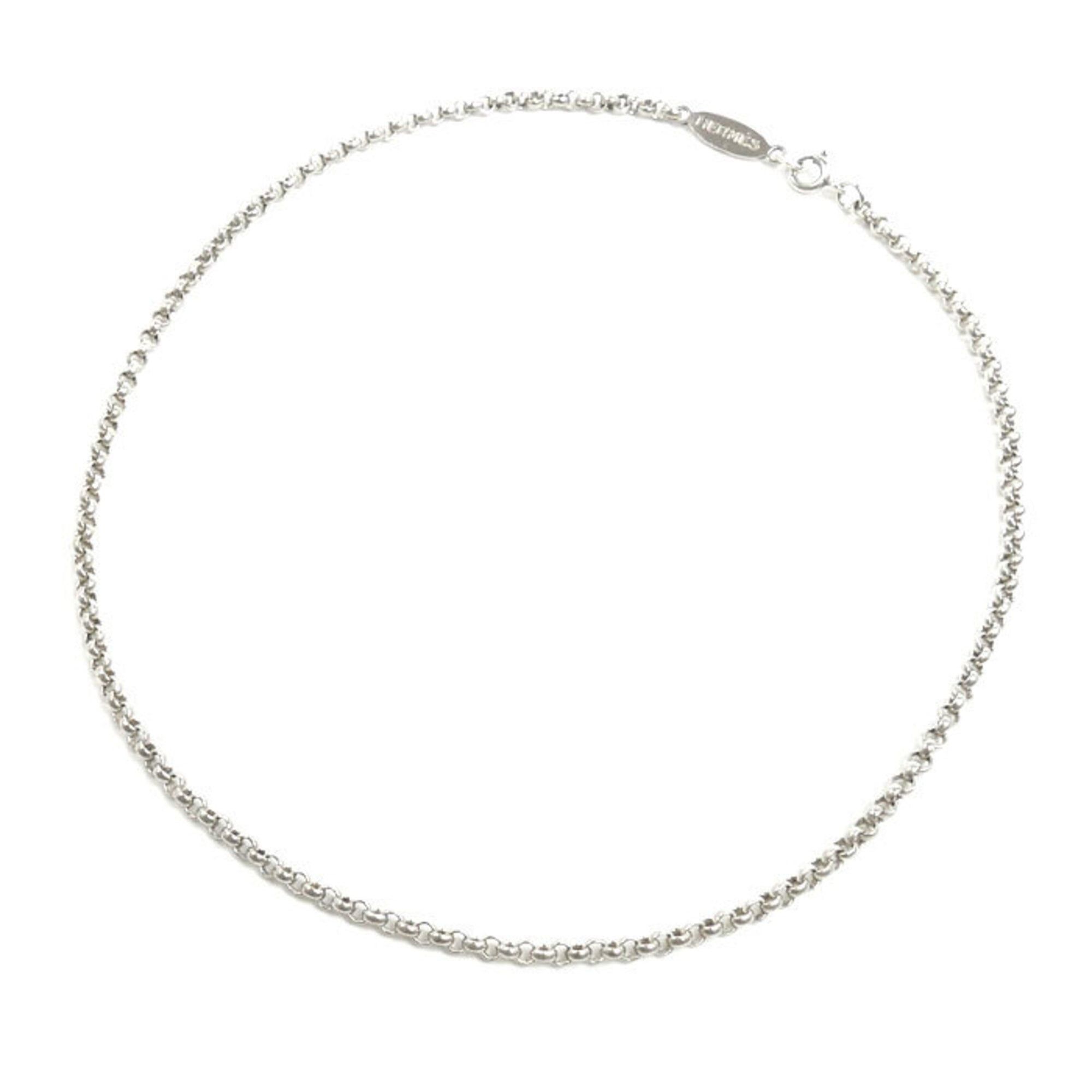 Hermes HERMES Sterling Silver 925 Vintage Rounded Necklace 10.5g 40cm Women's Size ONE SIZE - 1 Thumbnail