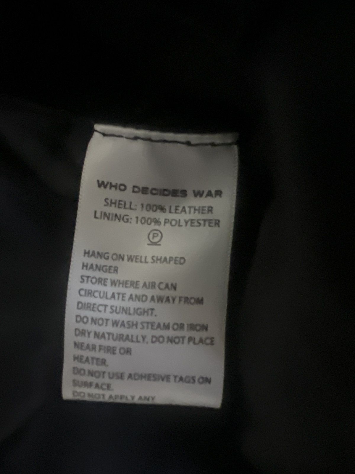 Who Decides War Who decides war leather vest Size US M / EU 48-50 / 2 - 10 Thumbnail