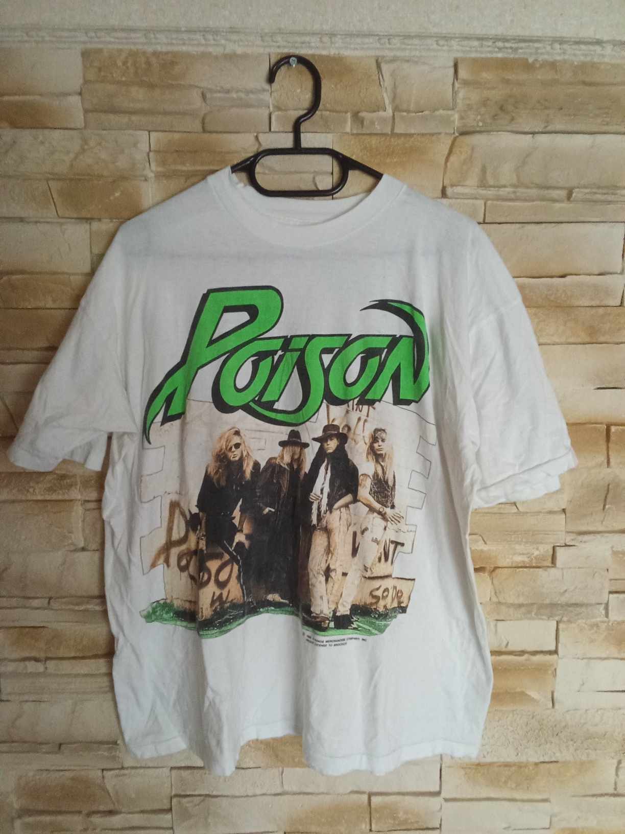 image of Brockum Poison Flesh&blood Europa Tour 1990-1991 in White, Men's (Size XL)