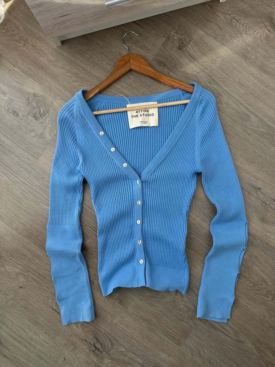 Japanese Brand × Vintage Vintage Knitwear The Studio Blue Cardigan Sweater Size S / US 4 / IT 40 - 7 Thumbnail