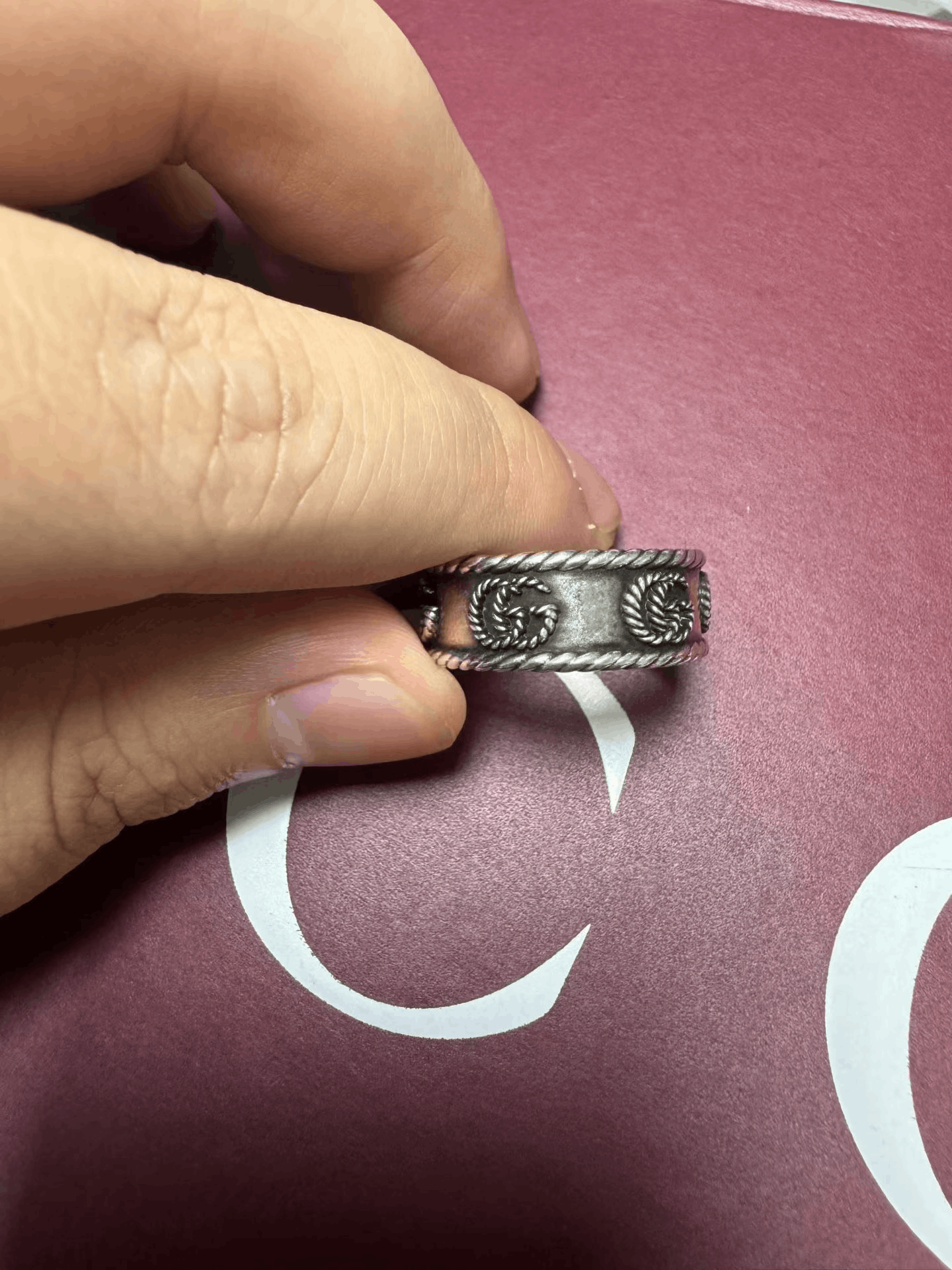 Gucci Double G Silver Ring