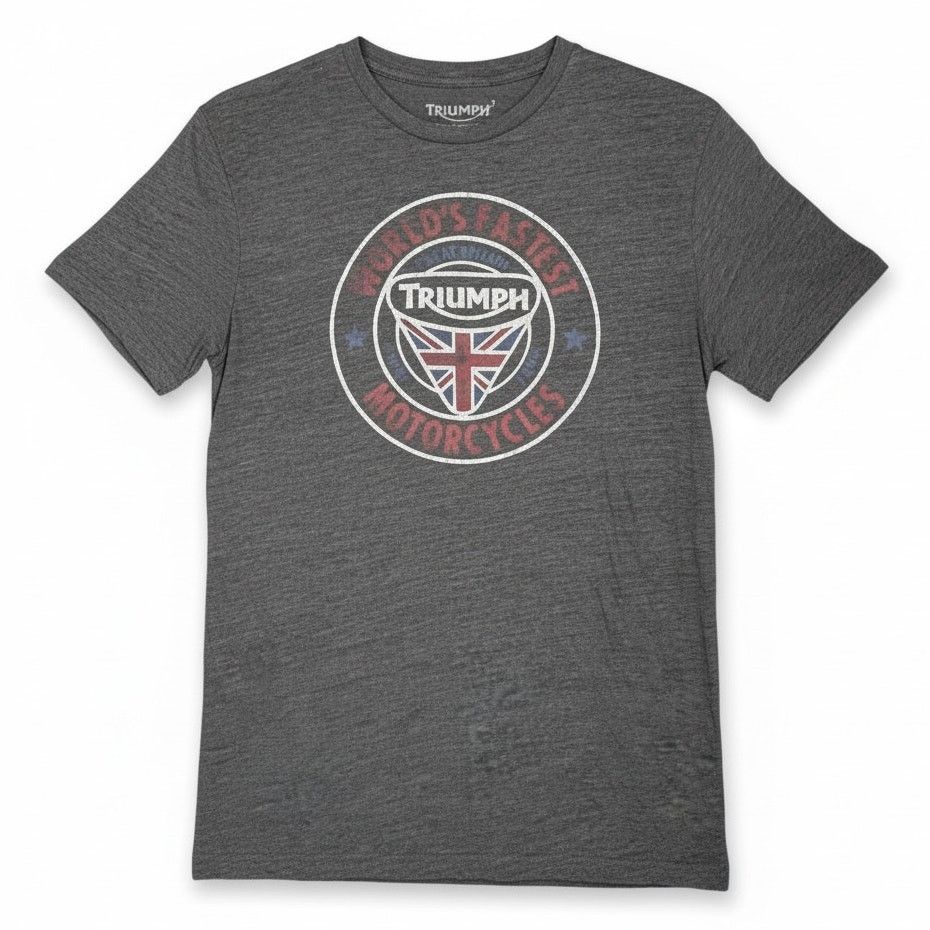 Lucky Brand Triumph Motorcycles x Lucky Brand Men's Small Dark Grey Tee Size US S / EU 44-46 / 1 - 1 Thumbnail