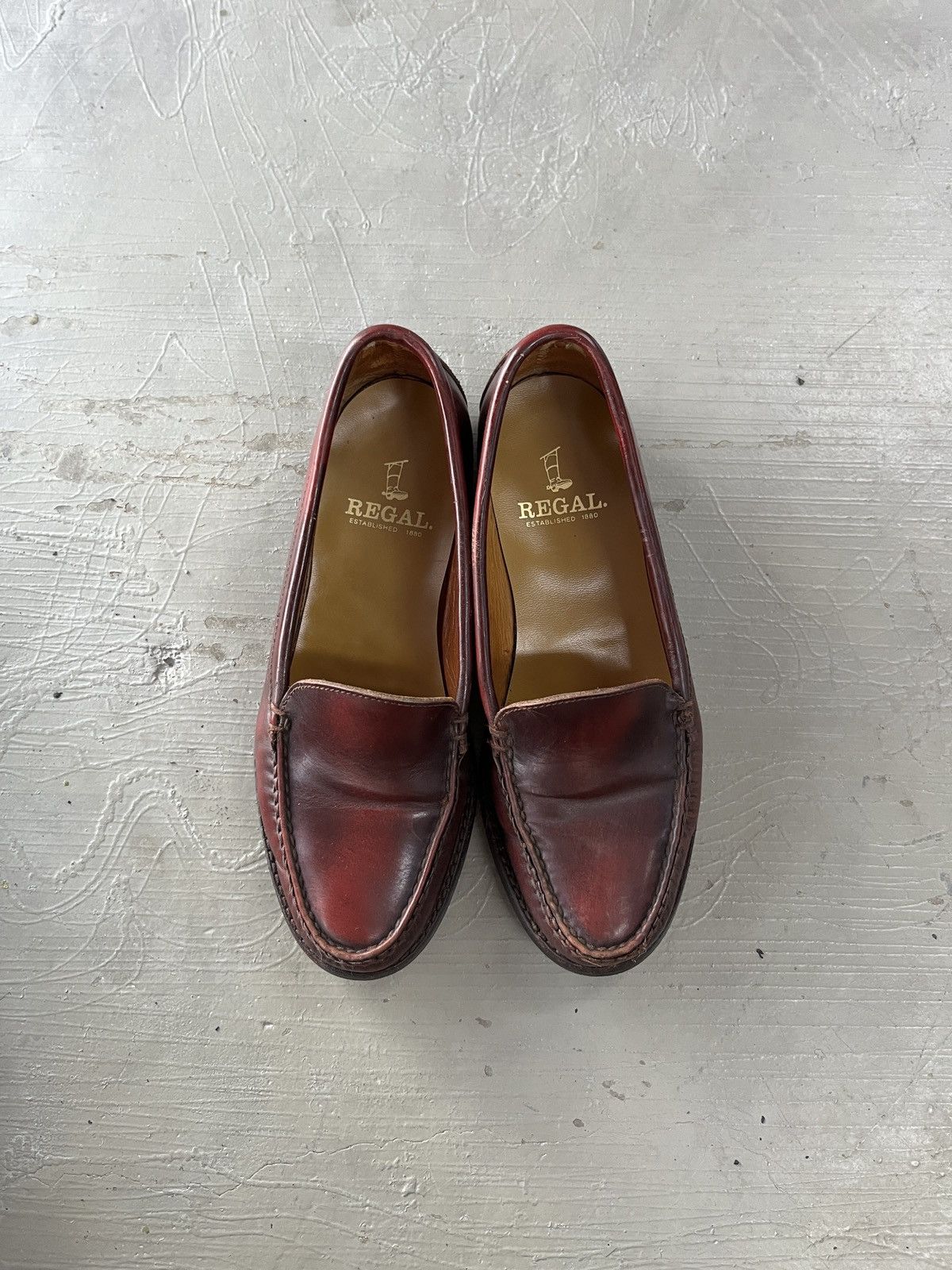 REGAL Regal The Row Style Wine Burgundy Penny Loafers Size US 6.5 / EU 39-40 - 9 Thumbnail