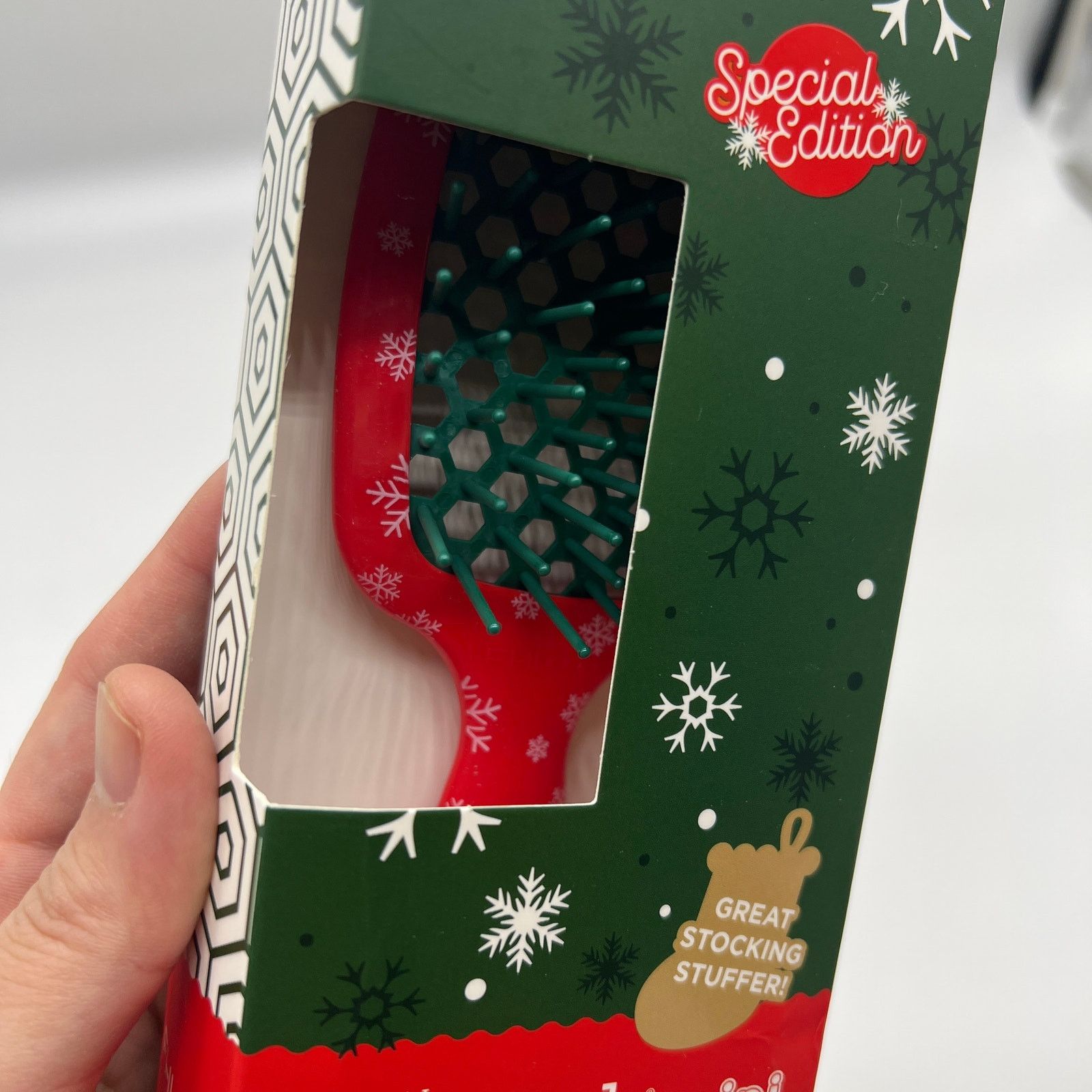 Other New UNbrush Mini Detangling Hairbrush Red Green Tra Size ONE SIZE - 2 Thumbnail