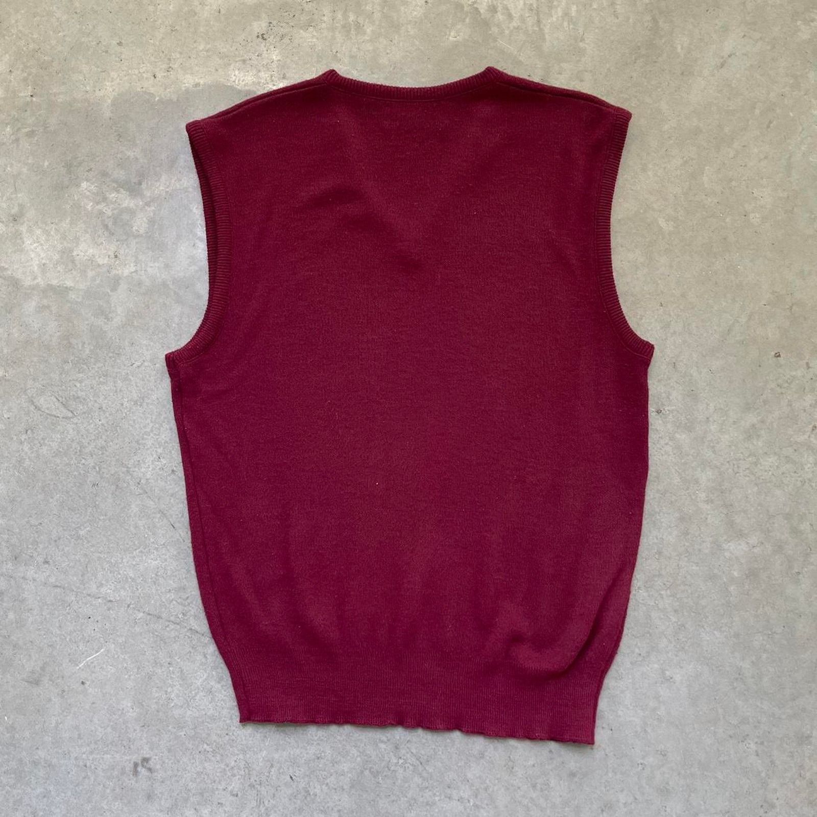 Vintage Vintage Puritan Burgundy Sweater Vest Size US XL / EU 56 / 4 - 3 Thumbnail