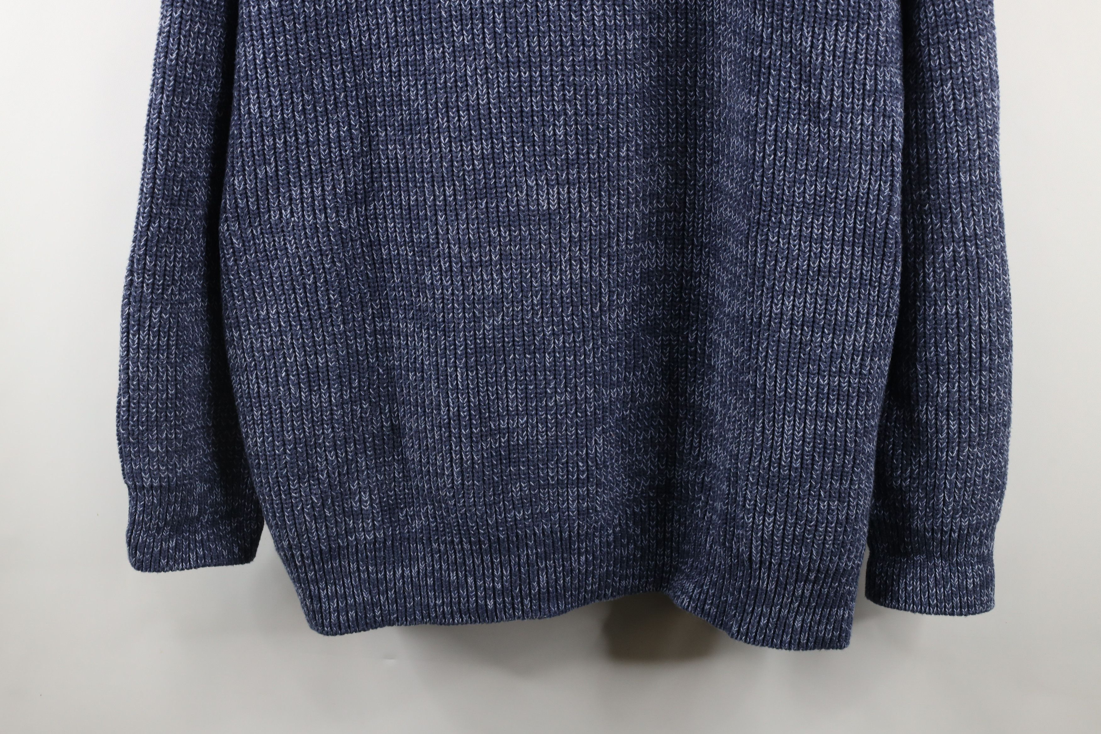 L.L. Bean × Vintage Deadstock Vintage 90s LL Bean Ribbed Knit Sweater Blue Size US XXL / EU 58 / 5 - 3 Thumbnail
