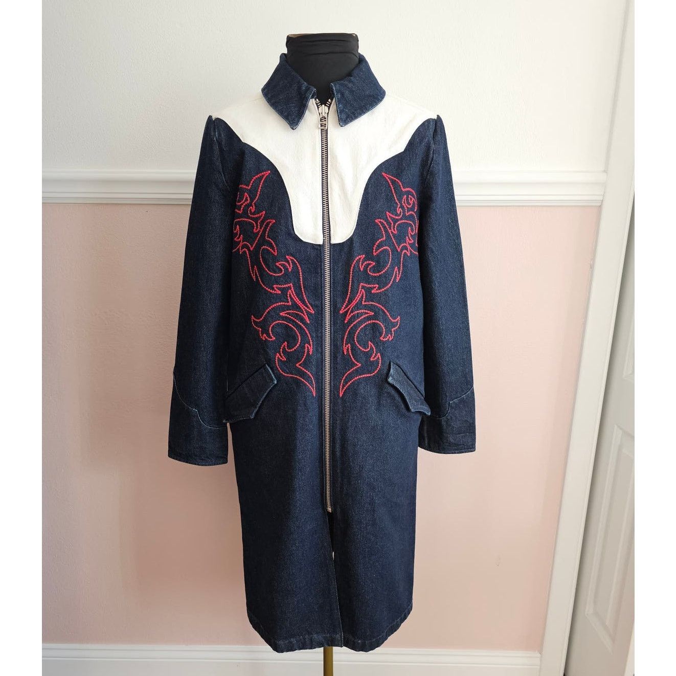 Levi's NWT Levi's Denim Empire Western Coat Long Jacket XS Size XS / US 0-2 / IT 36-38 - 4 Thumbnail