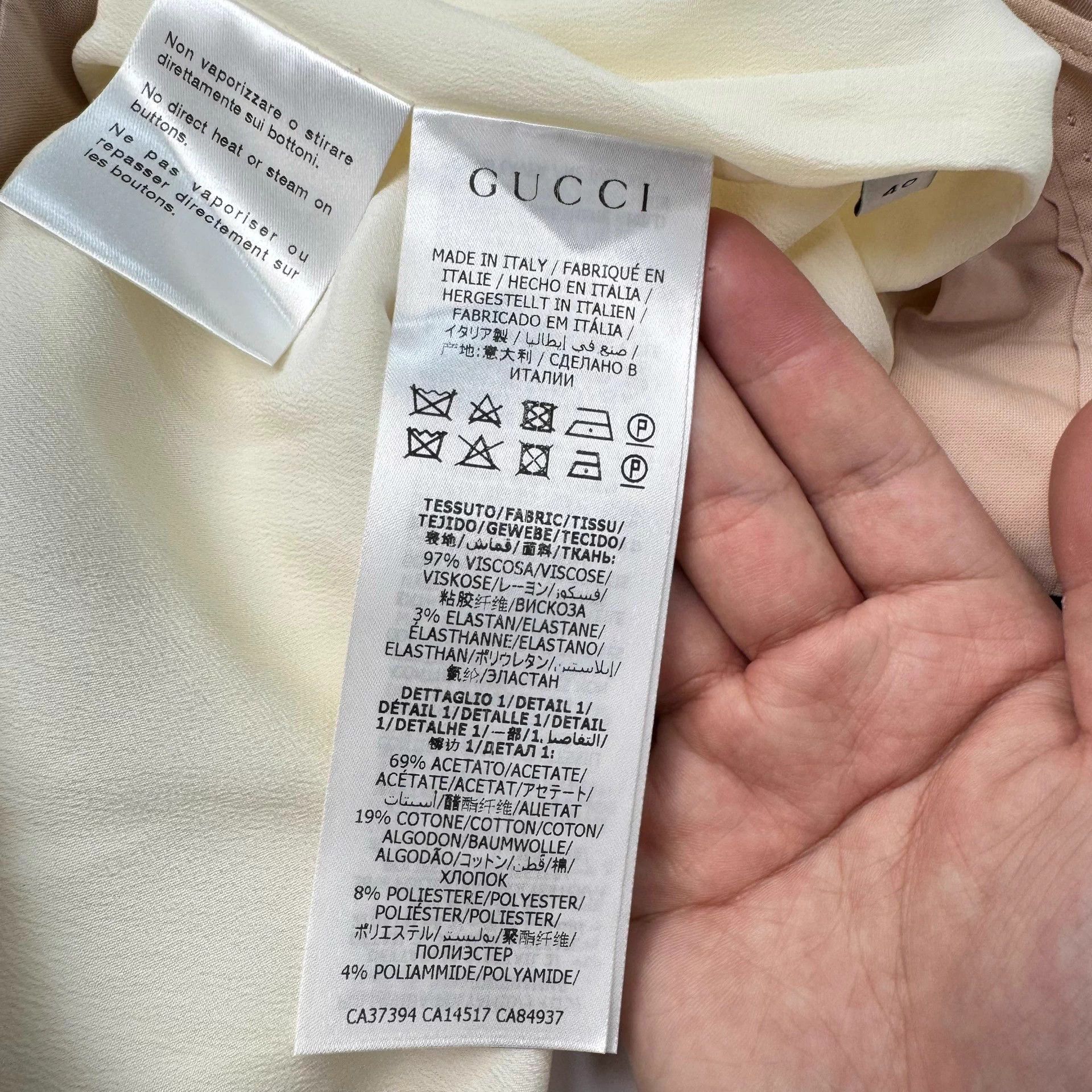 Gucci Gucci lace-knit silk casual pants 40 NWT Size 28" / US 6 / IT 42 - 6 Thumbnail