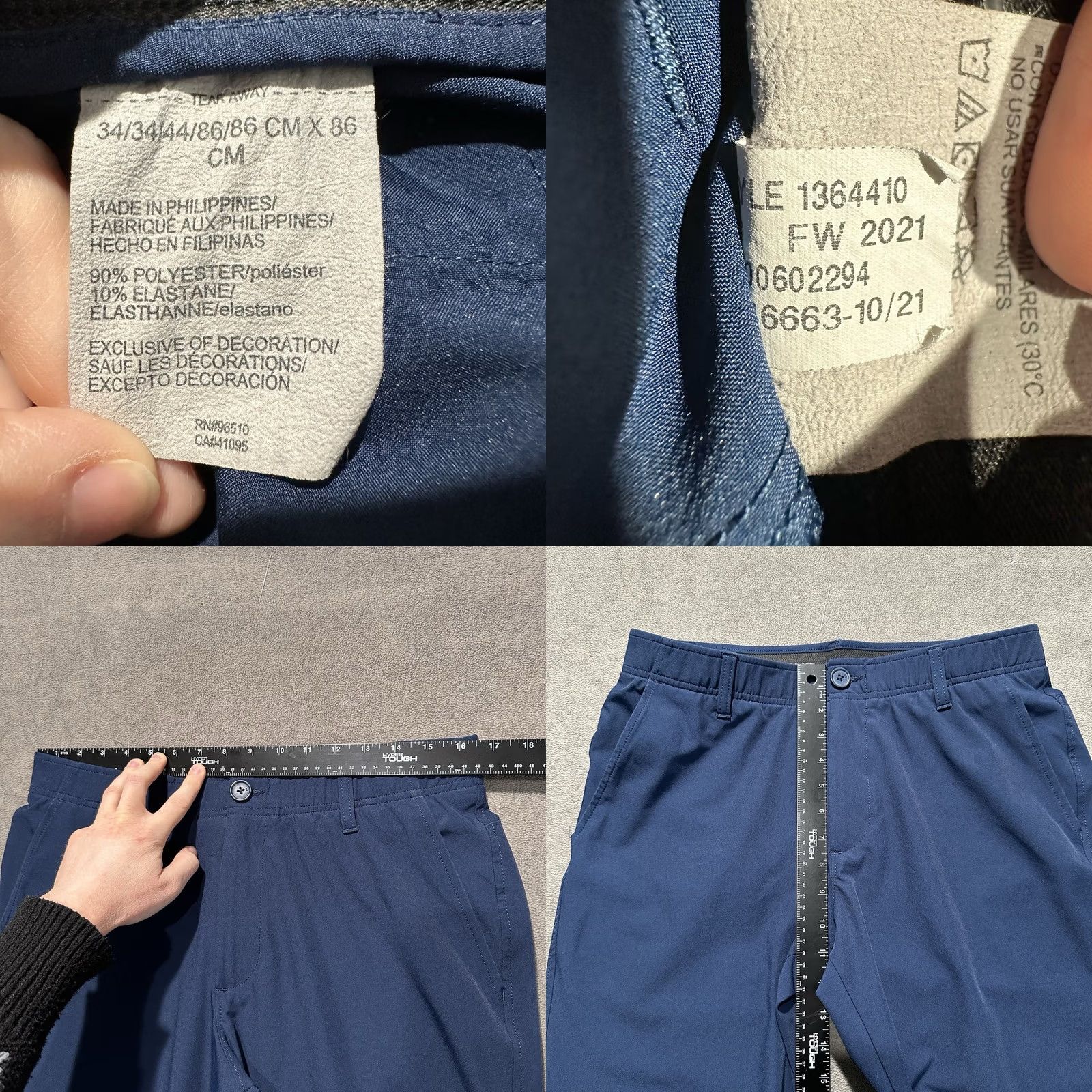 Under Armour Under Armour Golf Pants Mens 34x34 Blue Stretch Khakis Regular Inseam 34 EUC Size US 34 / EU 50 - 8 Thumbnail