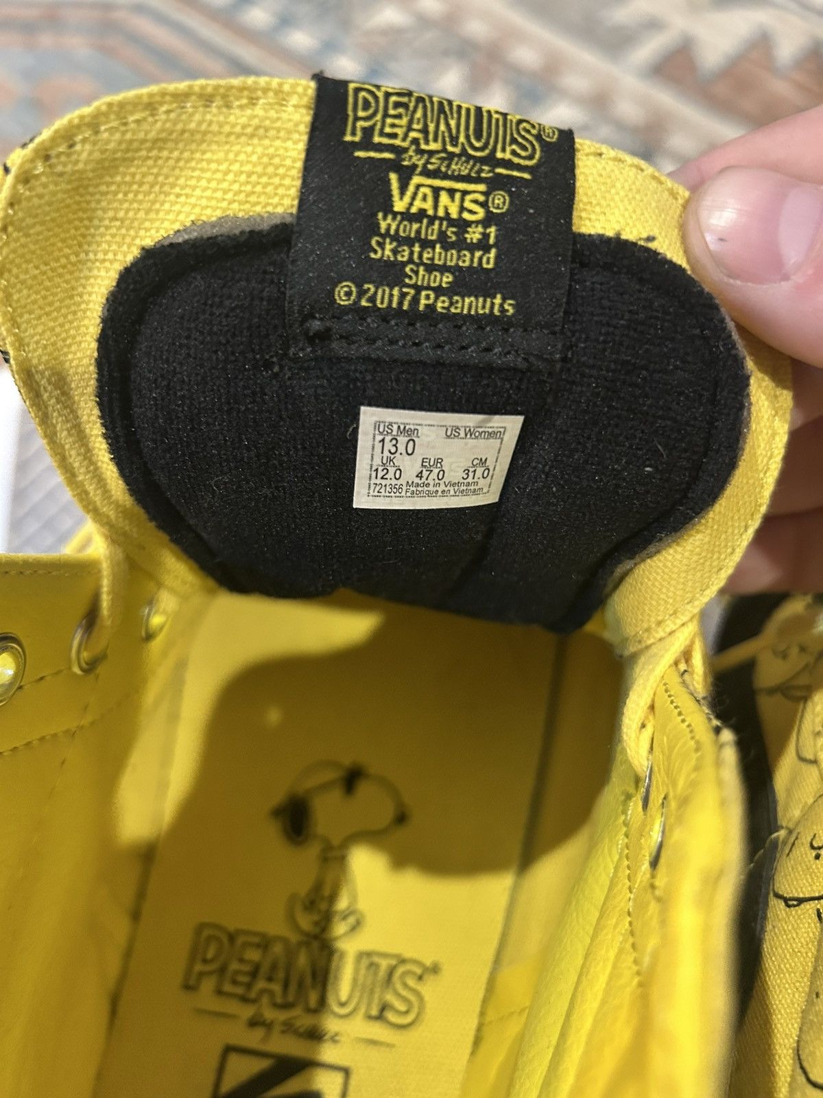 Peanuts × Vans Vans x Peanuts Charlie Brown Sk8-Hi Size US 13 / EU 46 - 3 Thumbnail