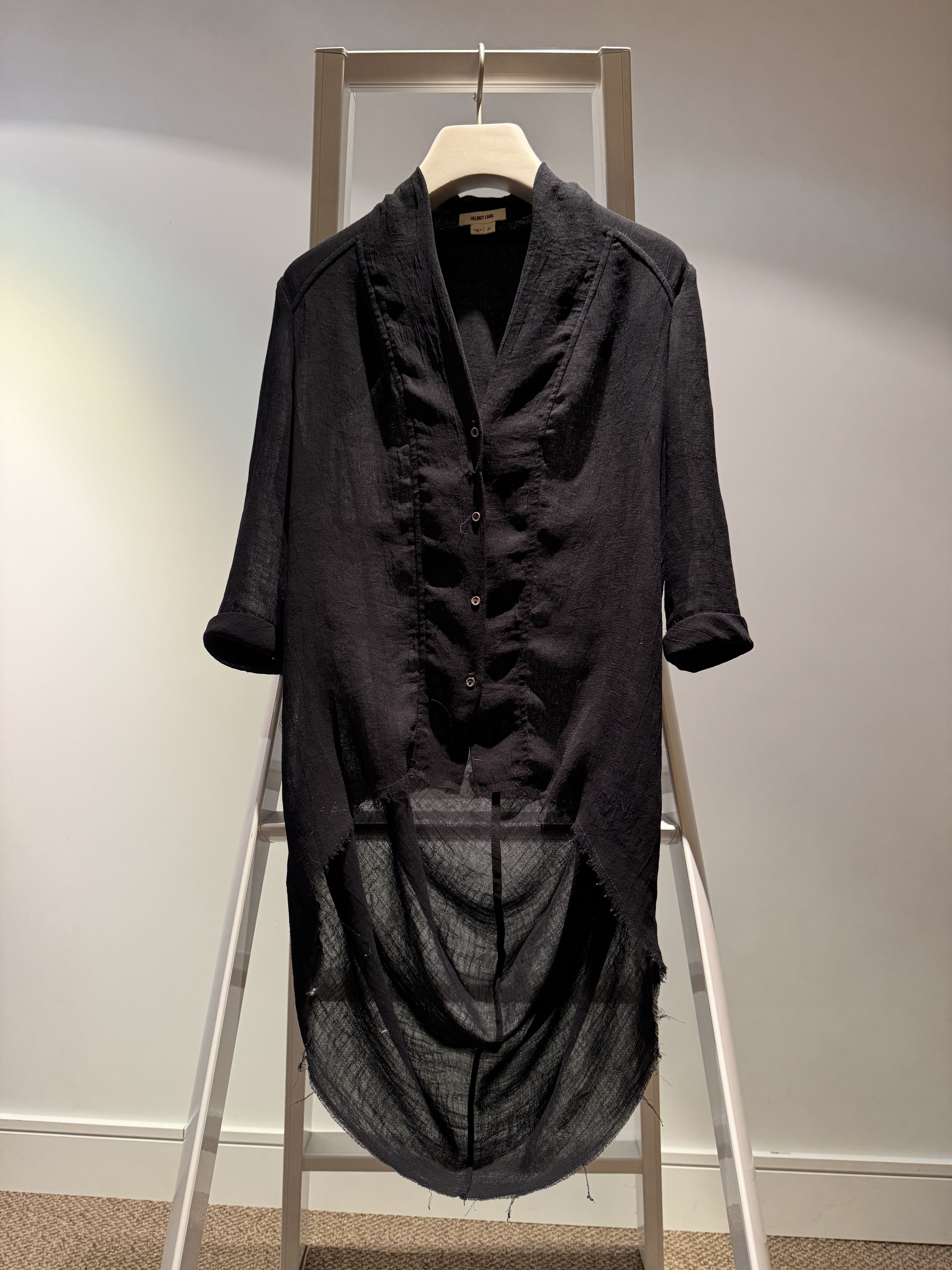 Helmut Lang Draped Black Shirt (Size P)