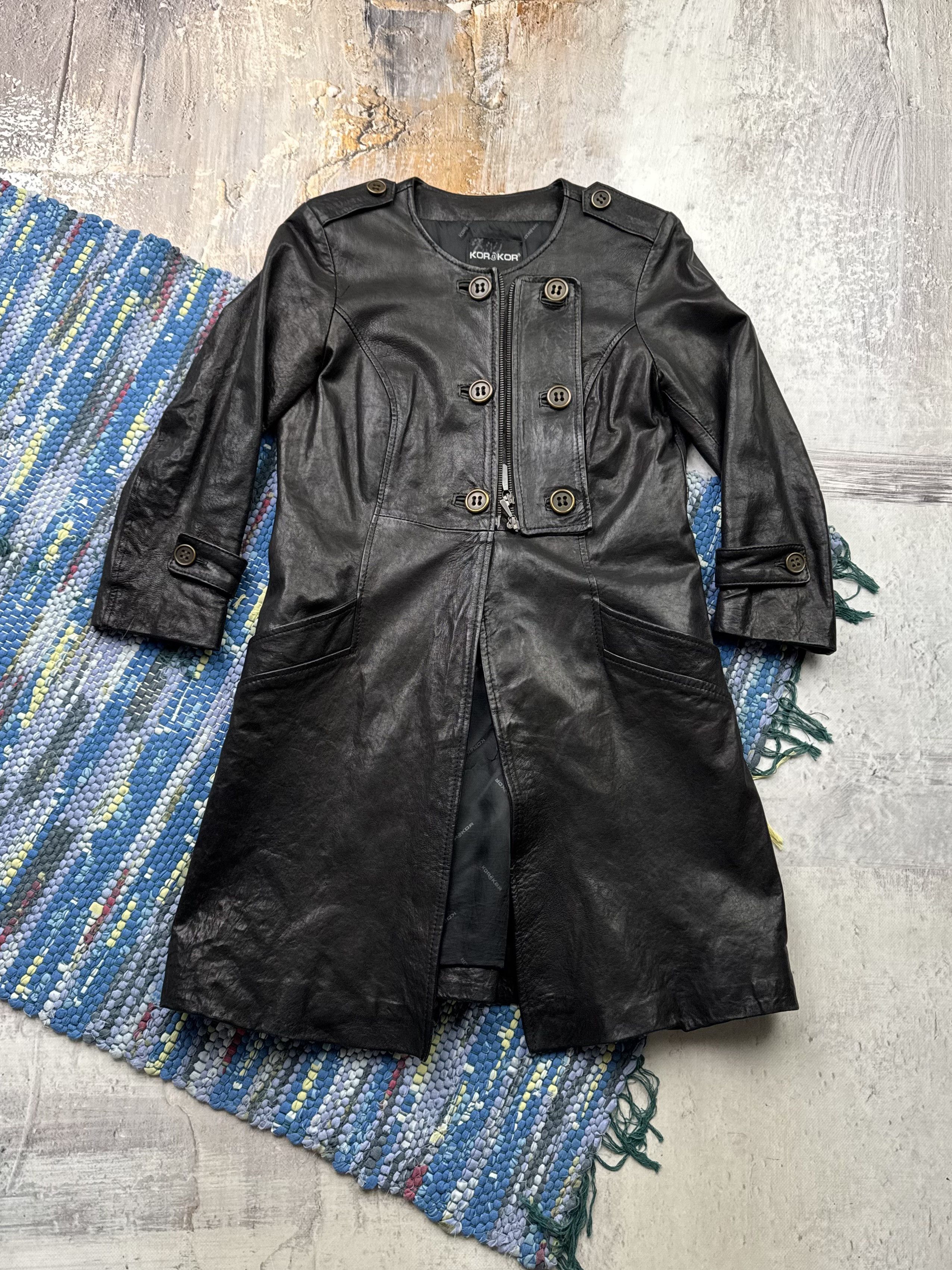 Japanese Brand Vintage Leather Long Jacket D15(518)A788 Size S / US 4 / IT 40 - 1 Thumbnail
