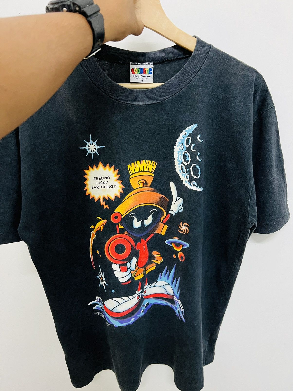 Vintage Vintage 90s Marvin The Martian Looney Tunes Tee Size US M / EU 48-50 / 2 - 9 Thumbnail