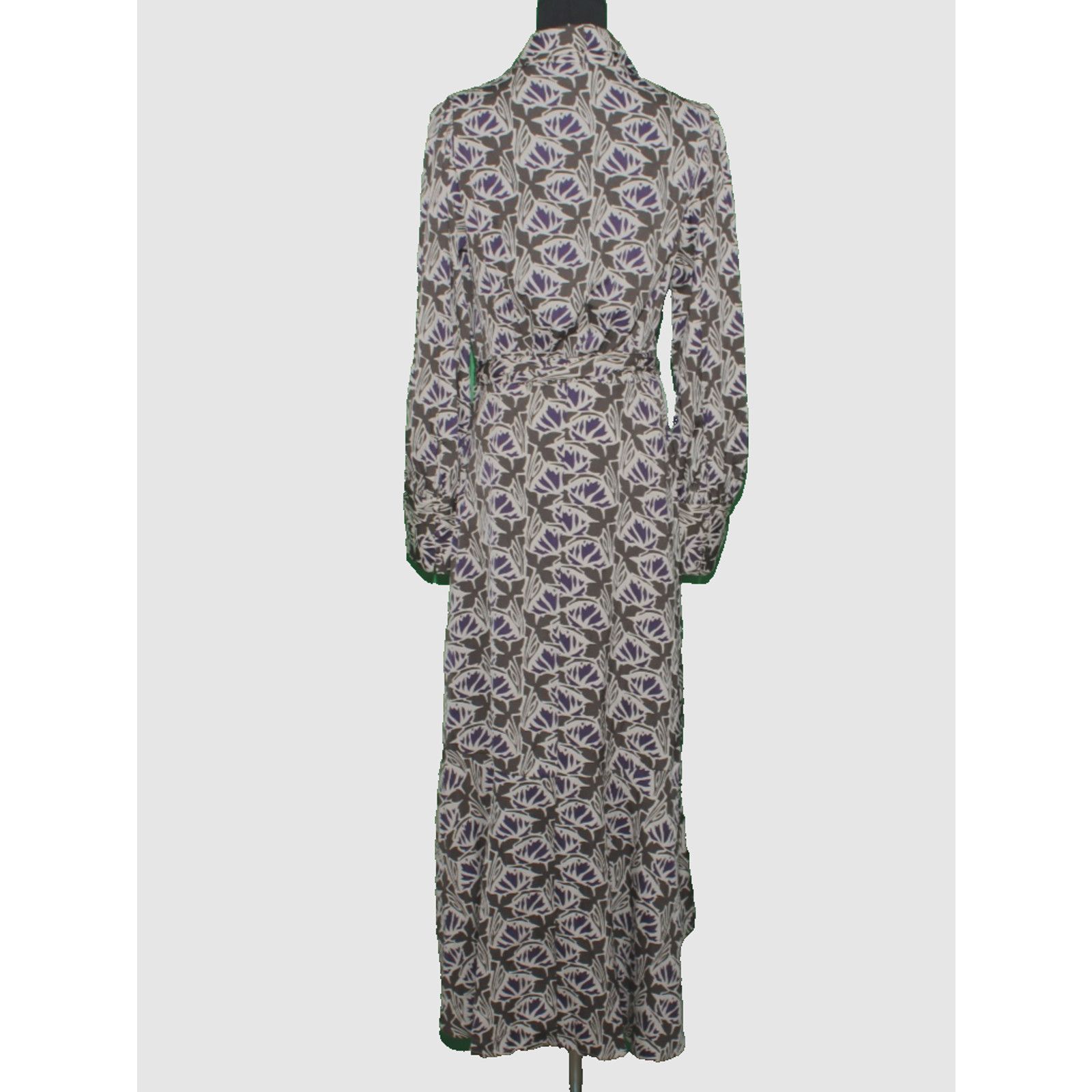 Banana Republic BANANA REPUBLIC Medium Satin Wrap Maxi Floral Dress S $130 Size S / US 4 / IT 40 - 3 Thumbnail