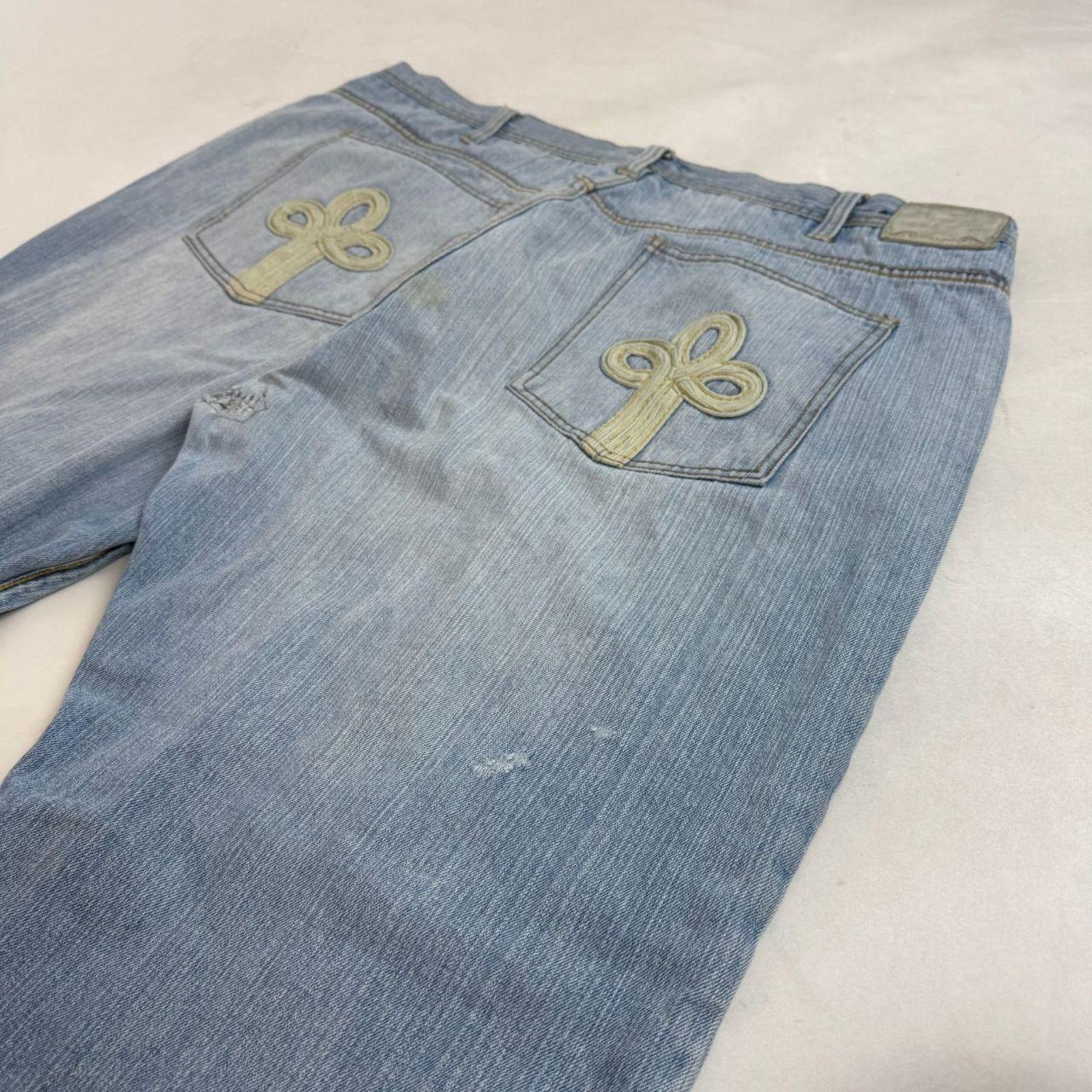 JNCO × Sean John × Vintage Vintage y2k grunge embroidered faded stonewash baggy jeans Size US 42 / EU 58 - 2 Thumbnail