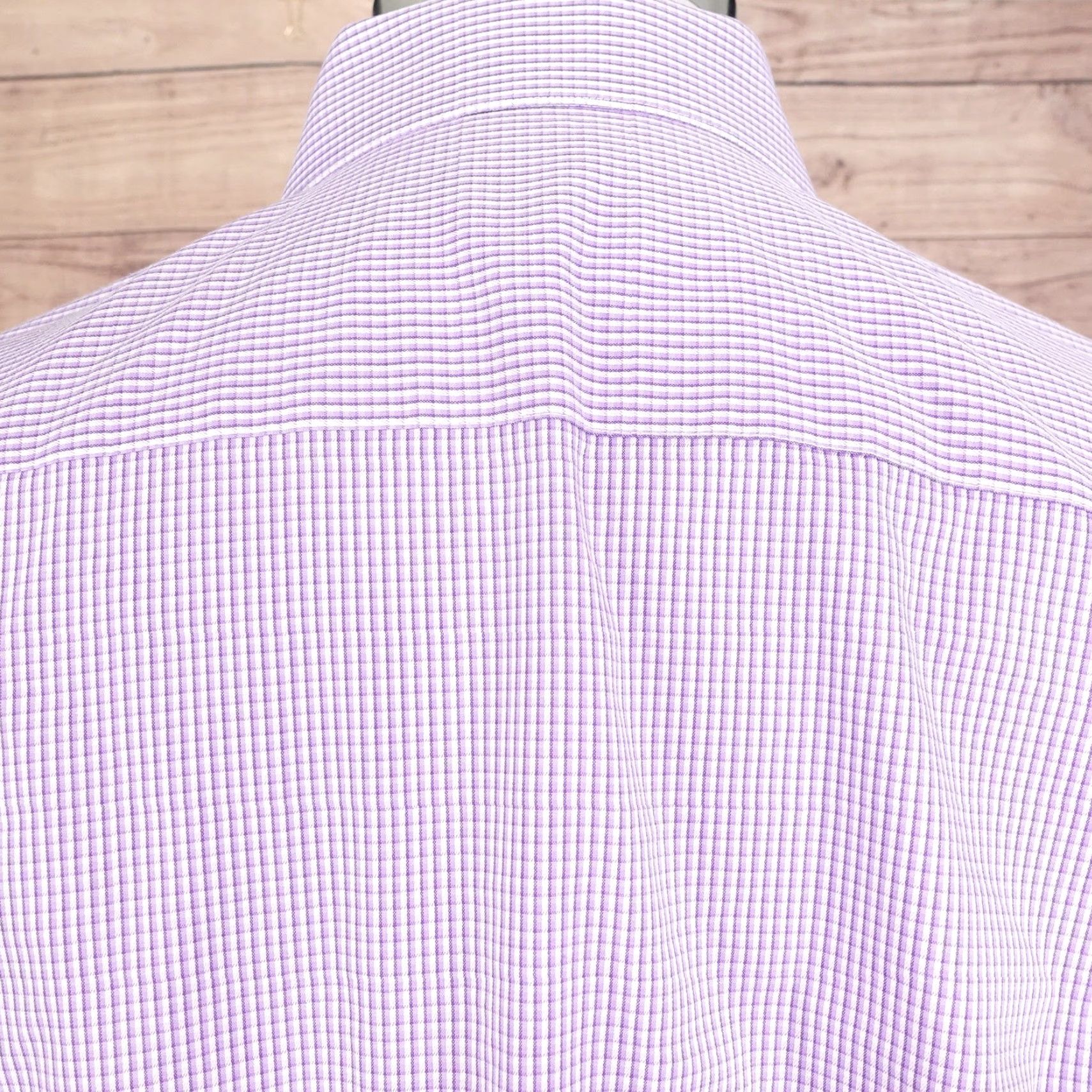 Van Heusen Van Heusen Flex Shirt Mens Large Purple Stretch Regular Fit Long Sleeve Check Shirt Size US L / EU 52-54 / 3 - 5 Thumbnail
