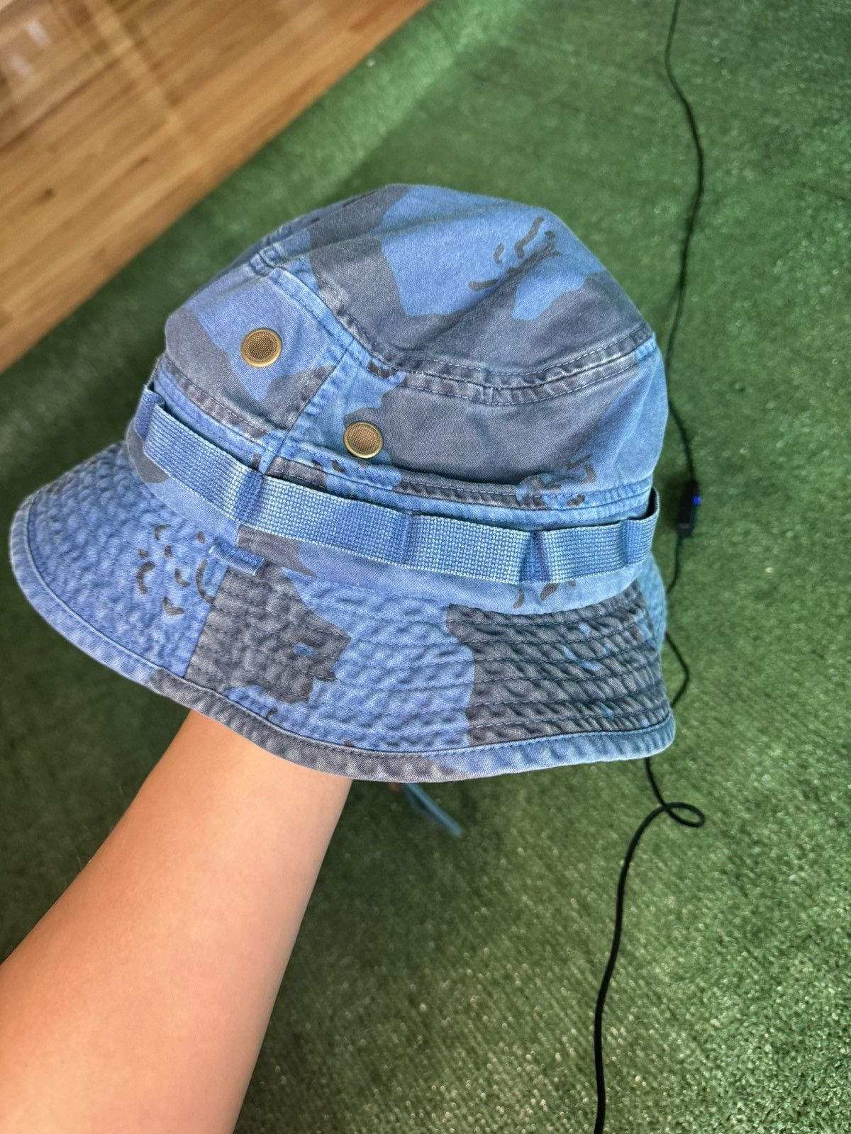 Supreme Supreme Crochet Crusher Blue Bucket Hat Size M/L