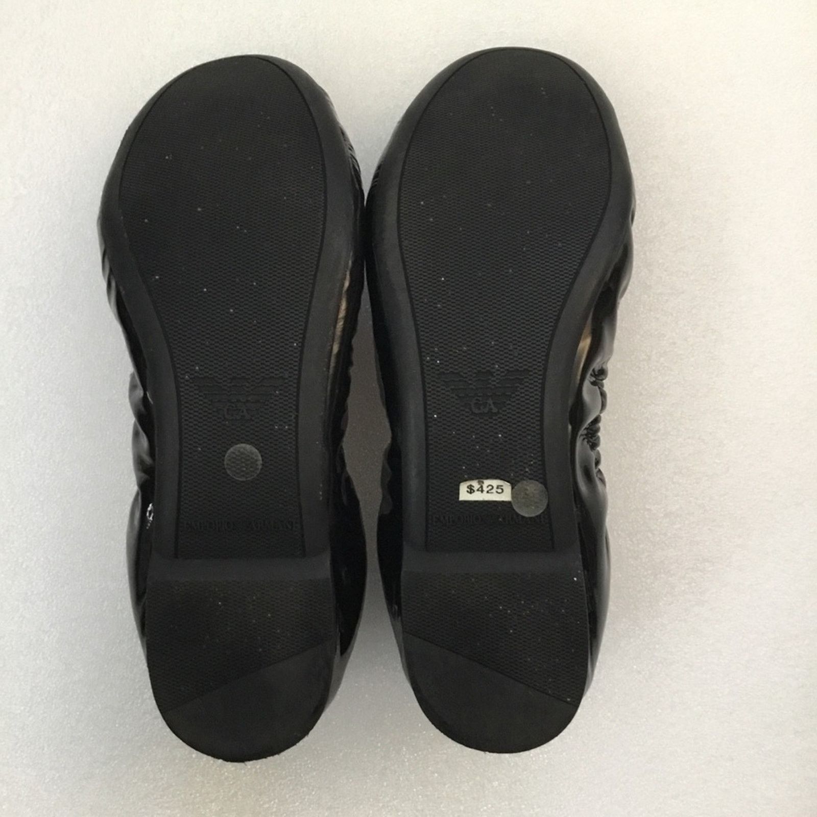 Emporio Armani Emporio Armani Black Patent Leather Flats Size US 6 / IT 36 - 3 Thumbnail