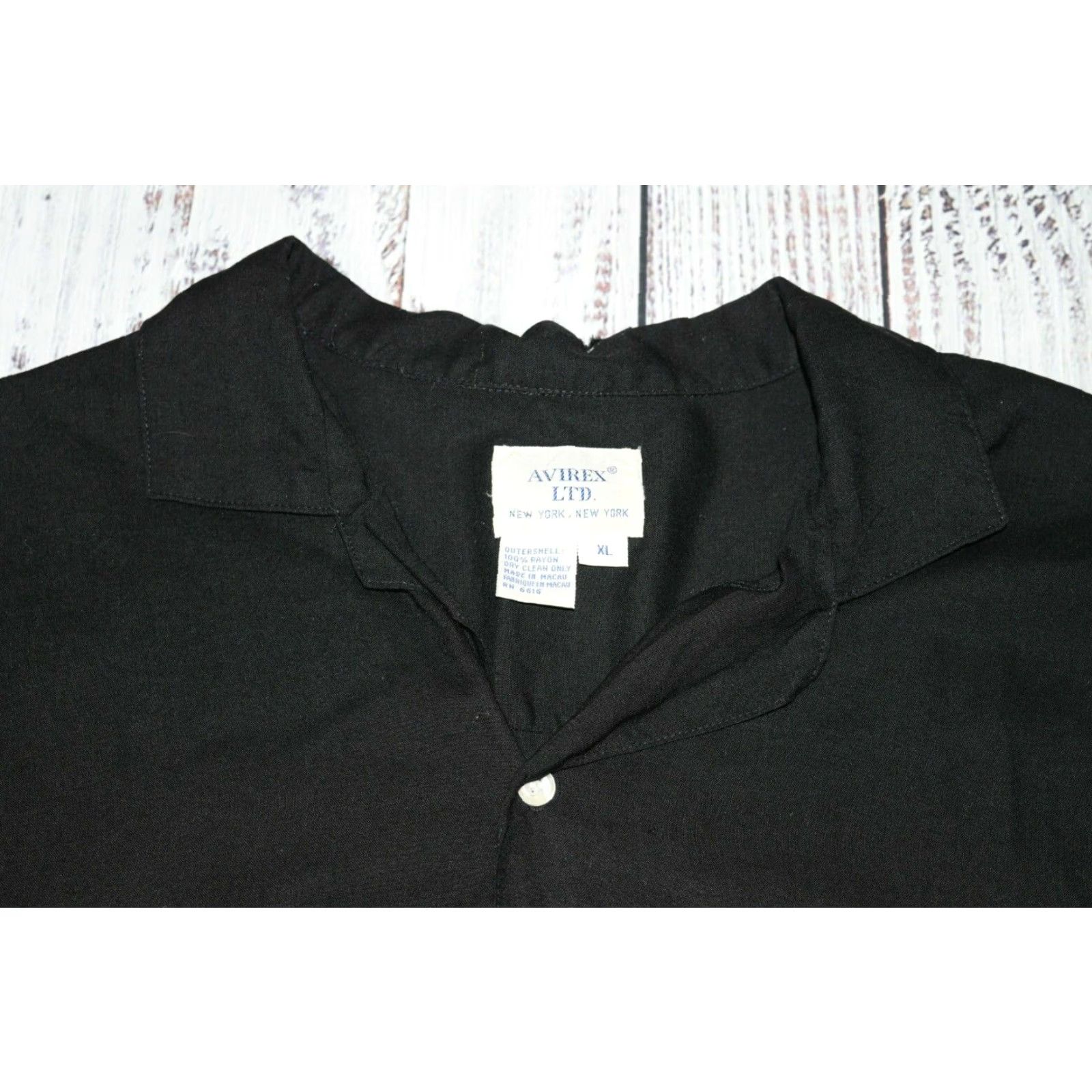 Avirex VINTAGE Avirex Combat Aviation Shirt AIR CAVALRY VIETNAM US DIVISION XL Black Button-Up Camp Collar Men’s Shirt Size US XL / EU 56 / 4 - 3 Thumbnail