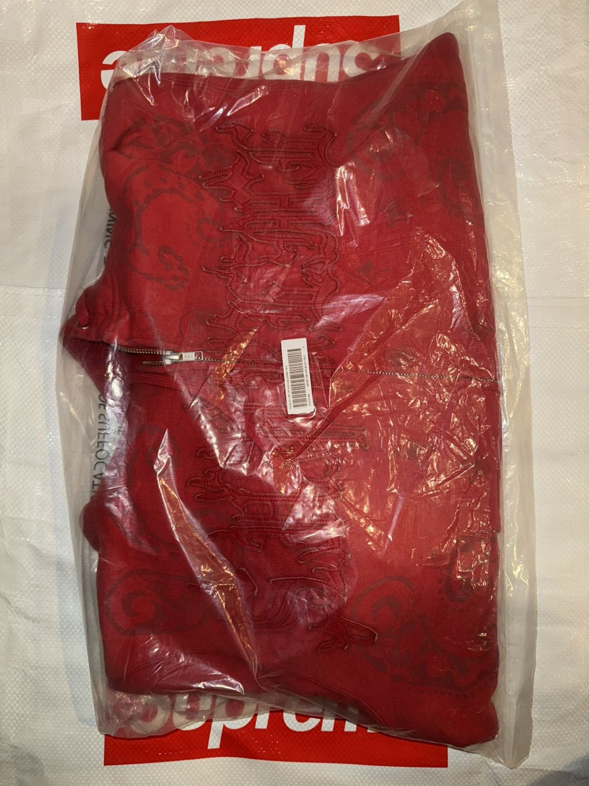 Supreme Supreme Leather Appliqué Zip Up Hooded Sweatshirt Size US S / EU 44-46 / 1 - 4 Thumbnail