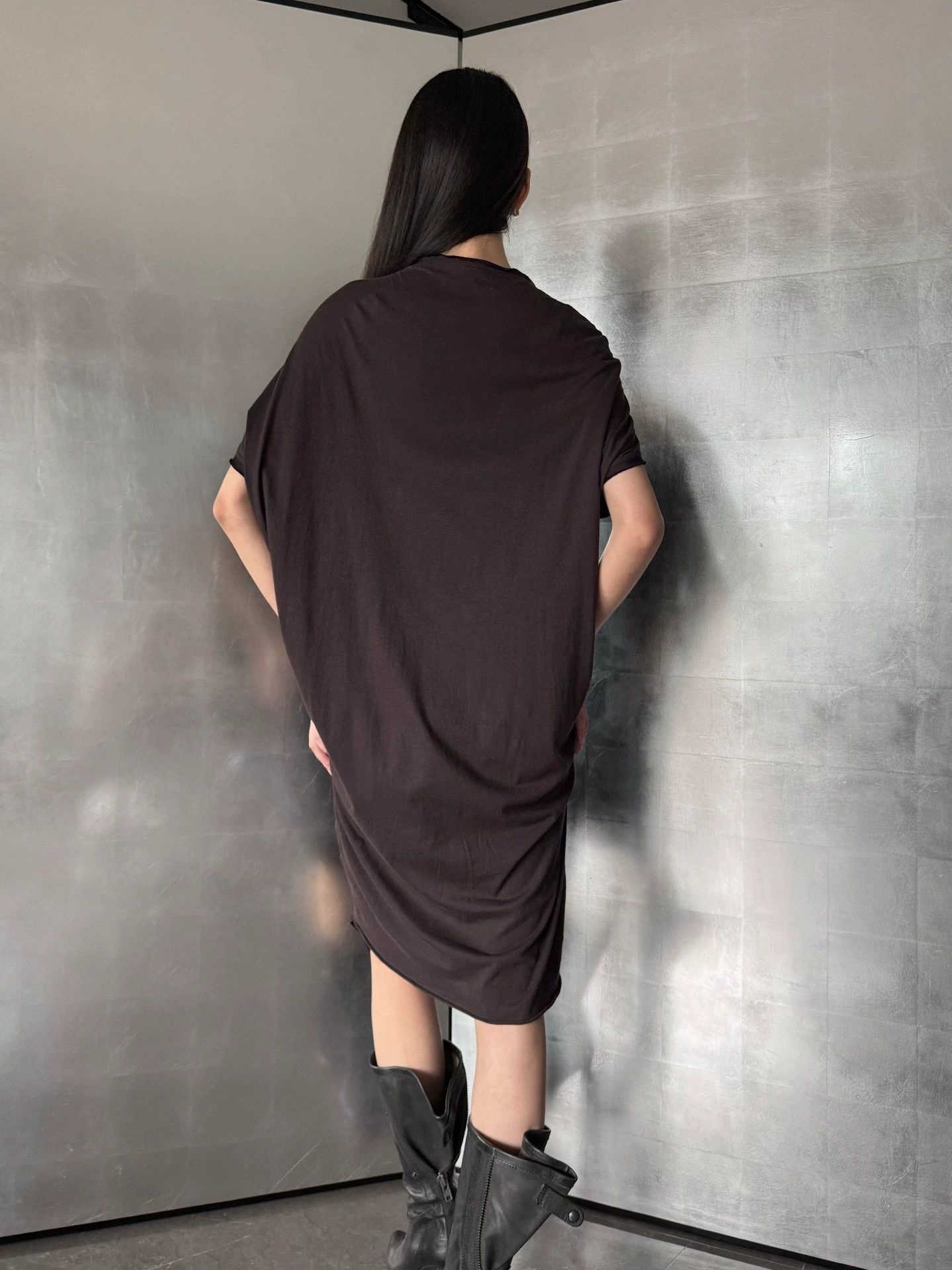 Vintage Italian Drop-Shoulder Irregular Double-Layer Dress Size S Size S / US 4 / IT 40 - 8 Thumbnail