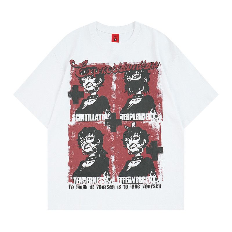Japanese Brand Vintage Anime Character Print Washed & Distressed T-Shirt Size US M / EU 48-50 / 2 - 1 Thumbnail