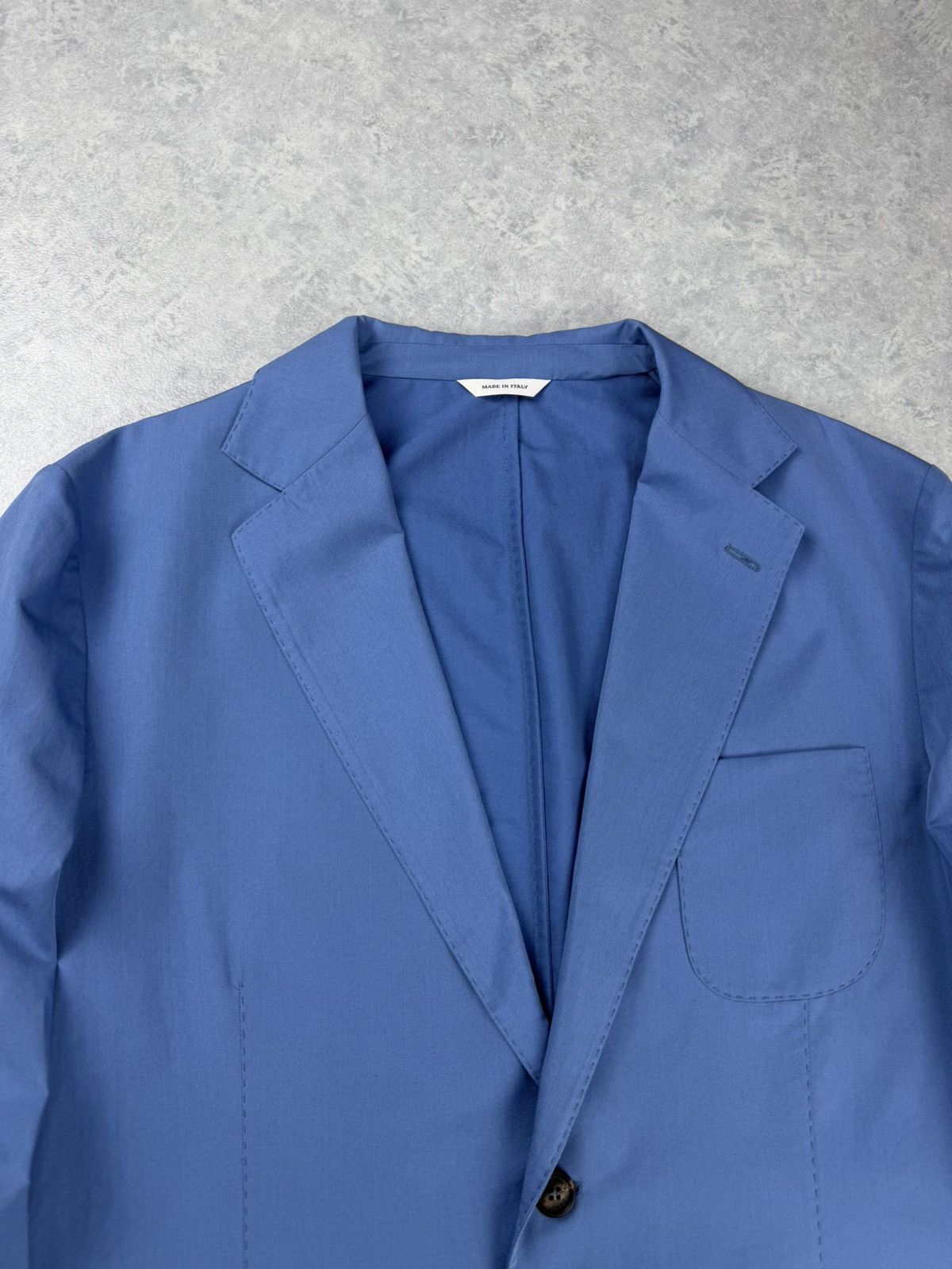 Colombo Colombo Italy Blue Blazer Cotton Silk Size 58 Size 48R - 6 Thumbnail