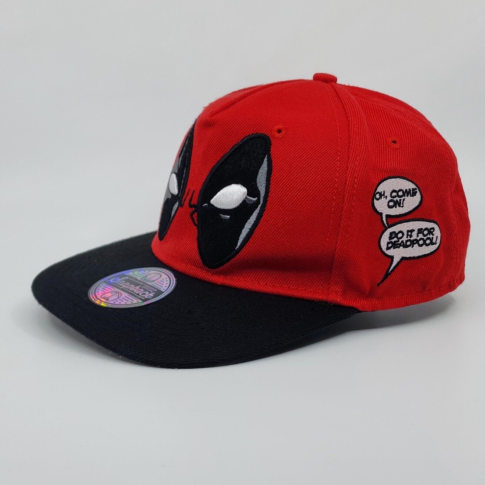 Marvel Comics Marvel Deadpool Snapback Baseball Hat Oh Come On Do It For D Size ONE SIZE - 3 Thumbnail