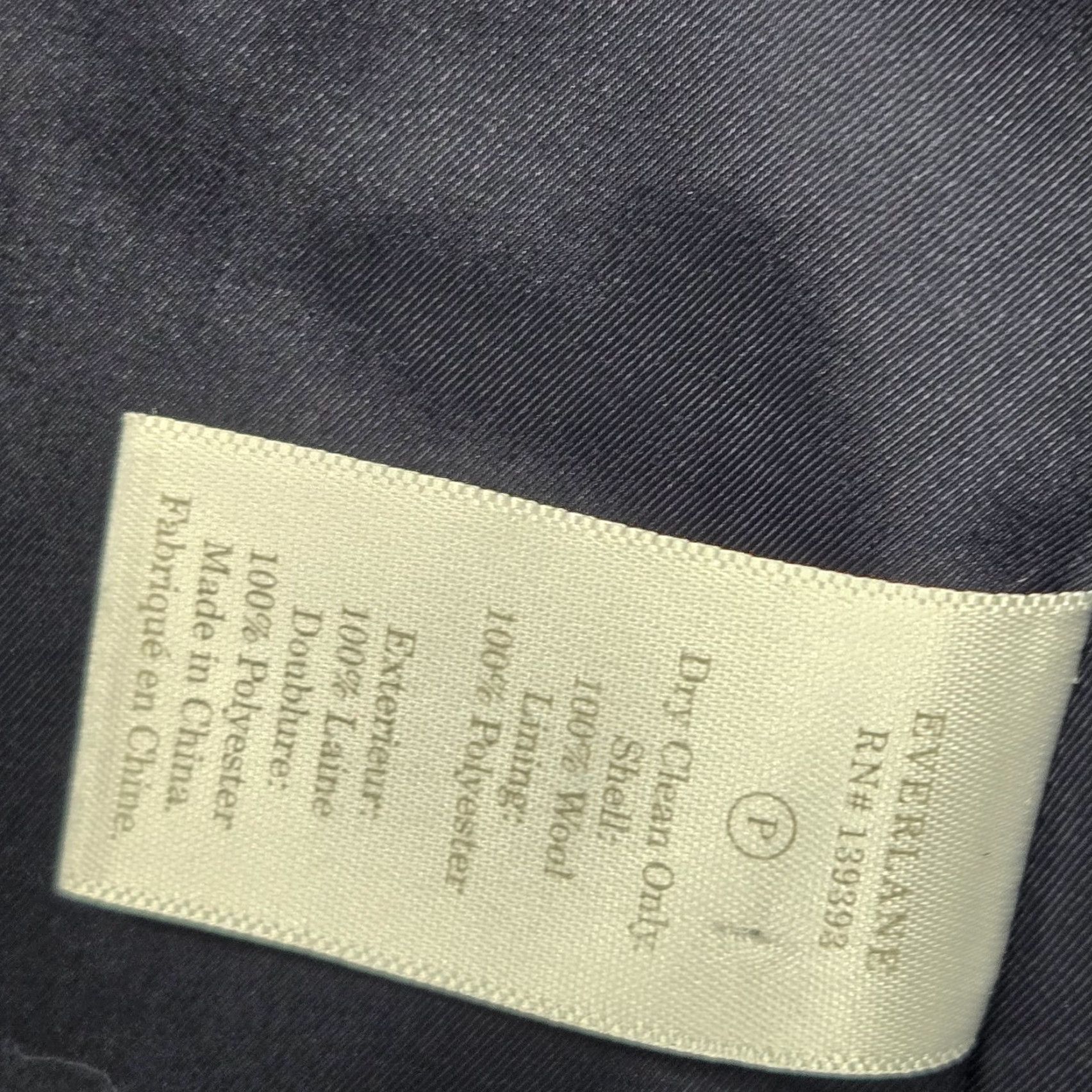 Everlane Everlane Blazer Womens 4 Blue Slim Fit One-Button Wool Shell Lined Jacket Size S / US 4 / IT 40 - 4 Thumbnail