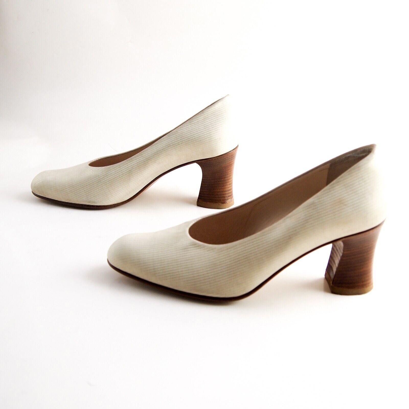 Bally Bally Mid Heel Pumps Ivory Satin Womens US 7 EU 37.5 Size US 7 / IT 37 - 2 Thumbnail