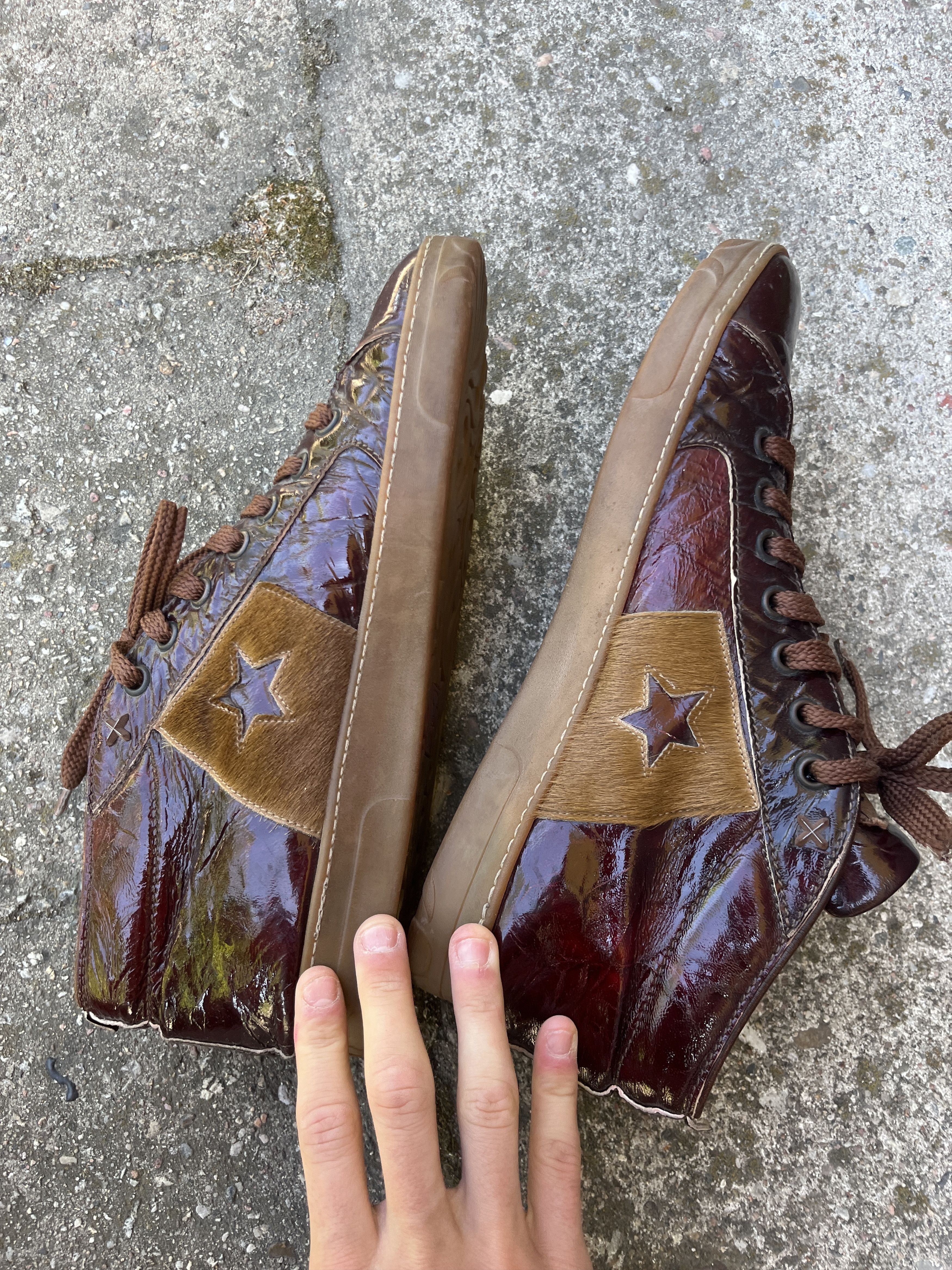 Other gino rossi grunge punk patent leather sneakers one star Size US 13 / EU 46 - 9 Thumbnail