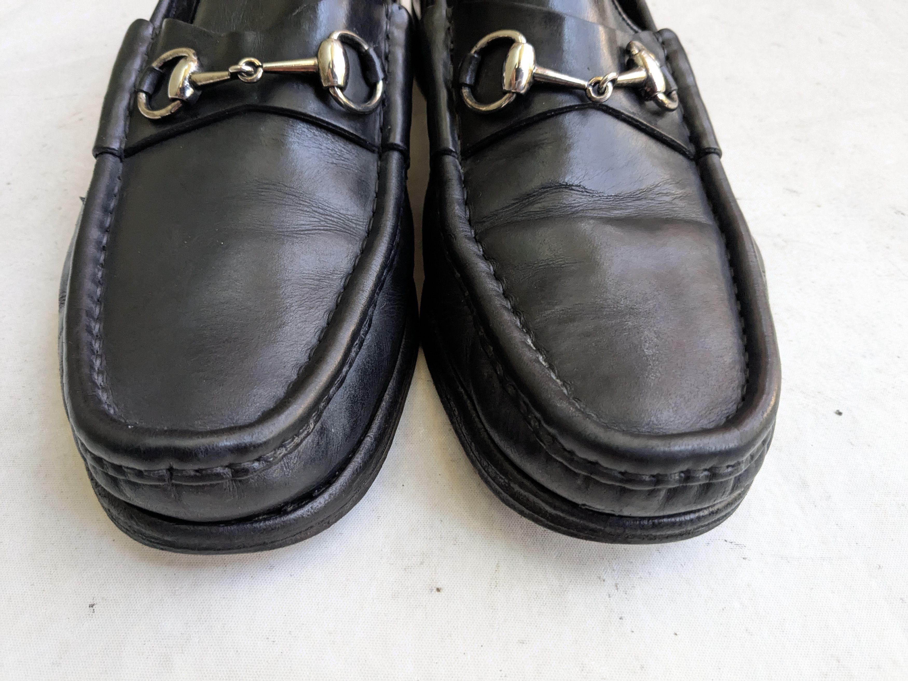 Gucci Gucci Horsebit Loafers Black Leather 10.5 Snaffle Mules Size US 10.5 / EU 43-44 - 4 Thumbnail