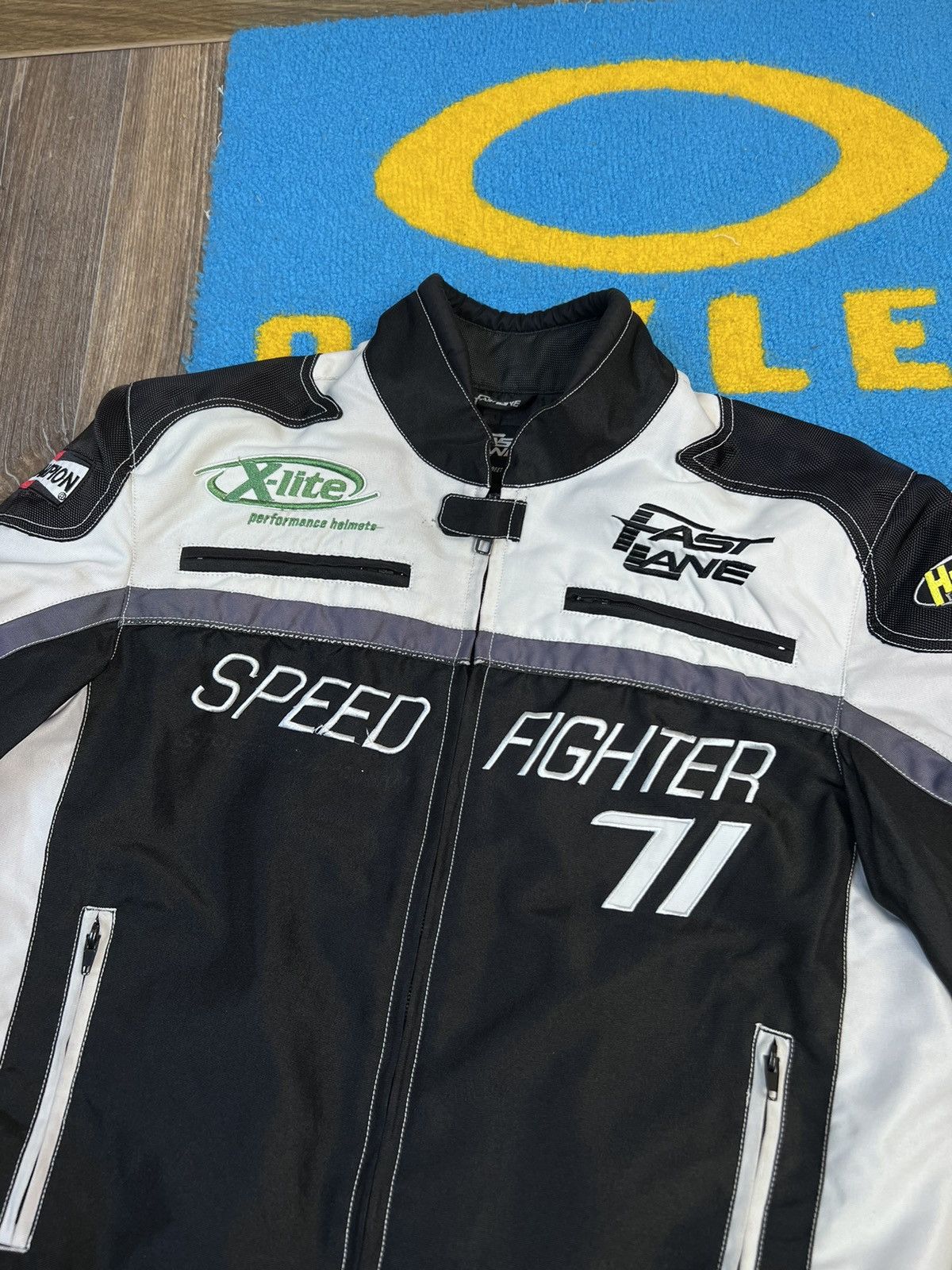 NASCAR Vintage Fast Lane Speed Fighter Black Racing Jacket Size US XL / EU 56 / 4 - 6 Thumbnail