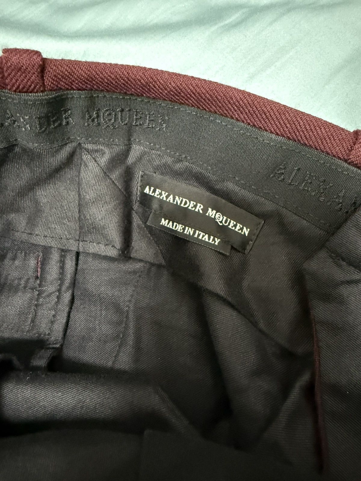 Alexander McQueen Alexander Mcqueen burgundy wool slim dress pants Size 46L - 5 Thumbnail