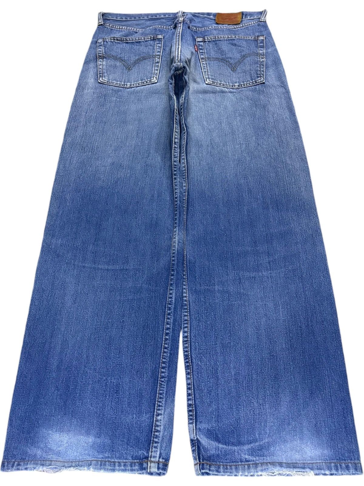 Levi's Vintage 90s Levis 504 Faded Wash Distressed Baggy Jeans Size US 33 - 2 Thumbnail