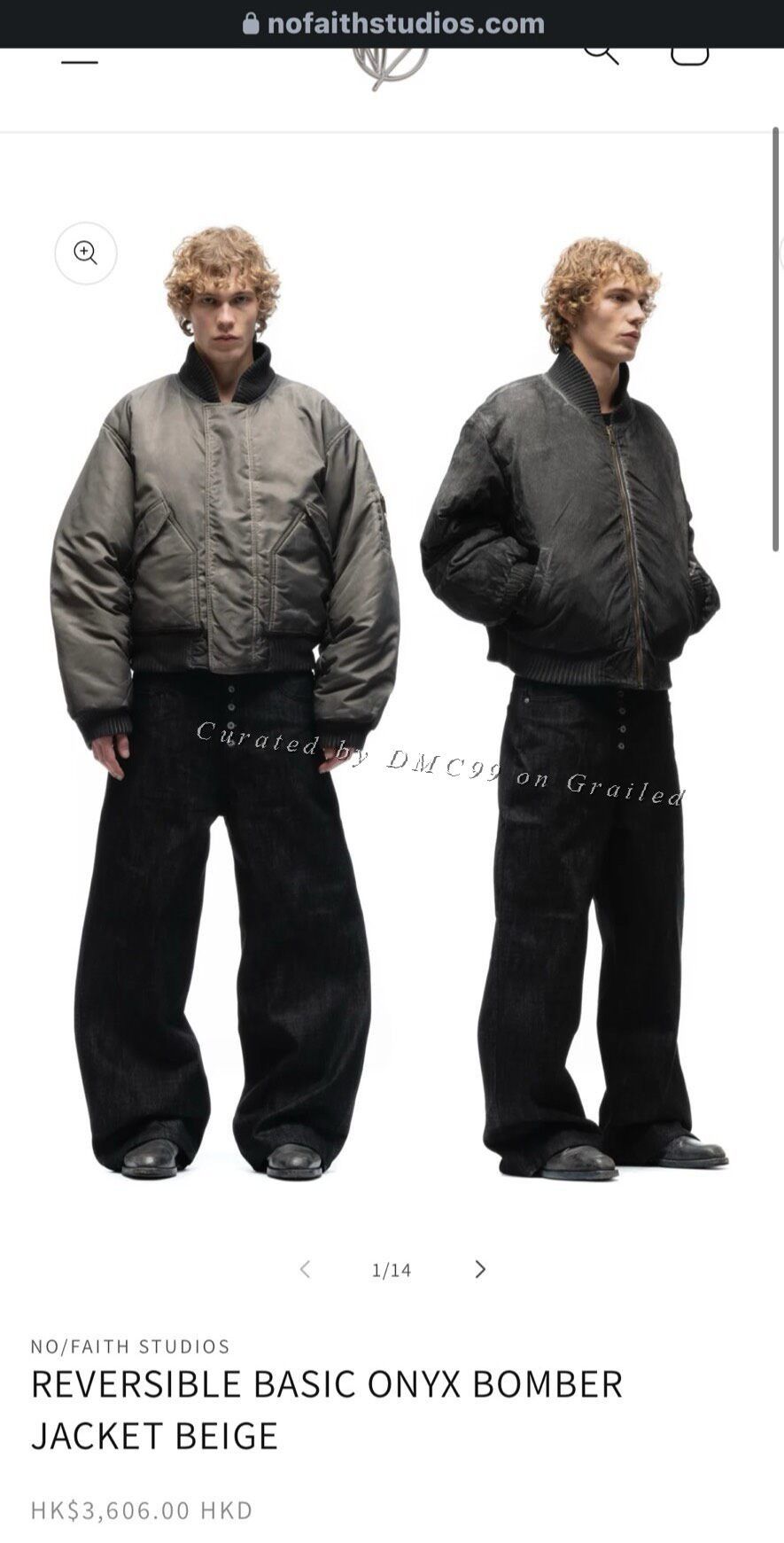 No Faith Studios No Faith Studios Reversible Bomber Jacket | Grailed