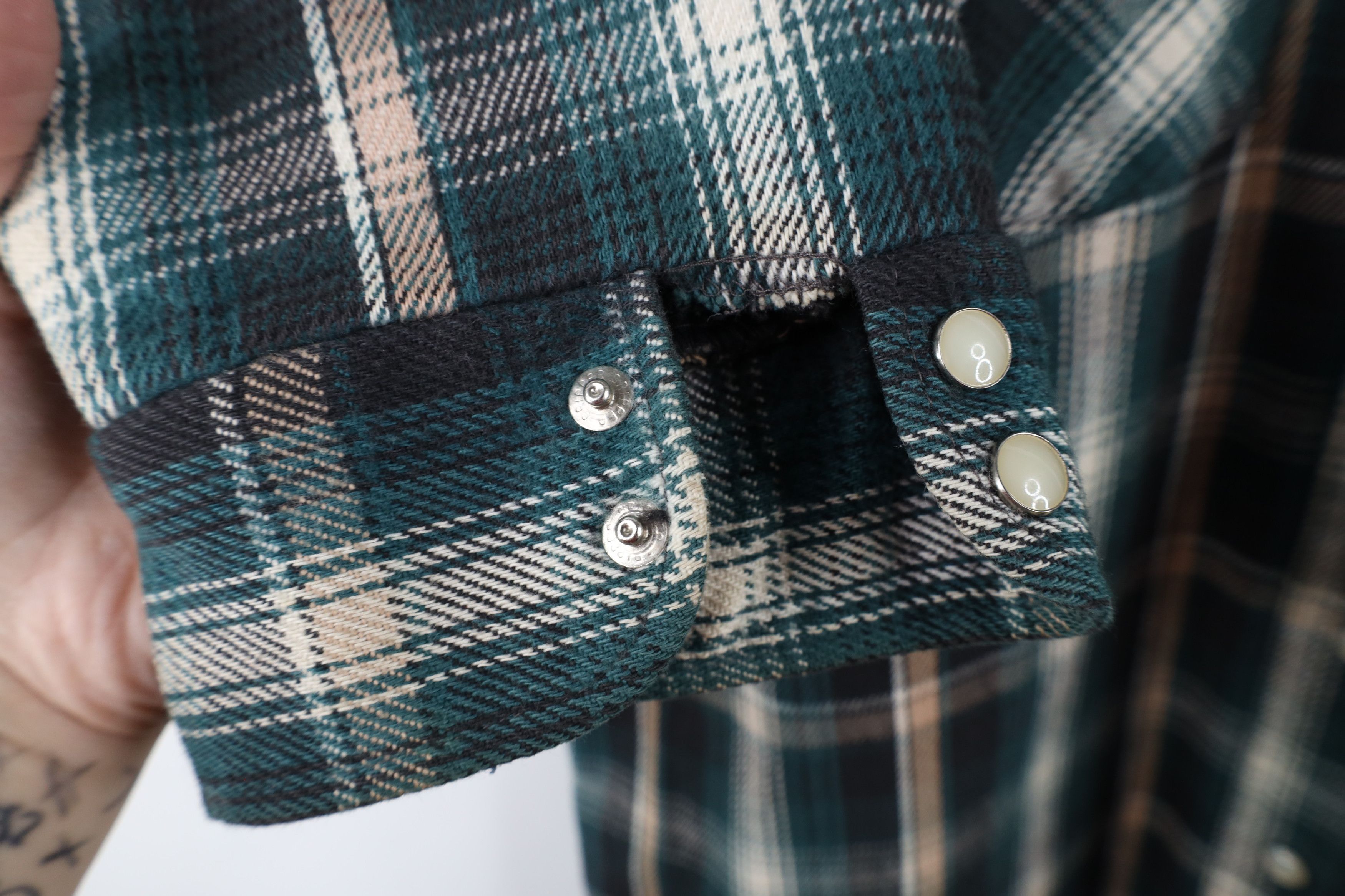 FiveBrother × Vintage Vtg 90s Five Brother Flannel Snap Button Shirt Jacket USA Size US XL / EU 56 / 4 - 7 Thumbnail