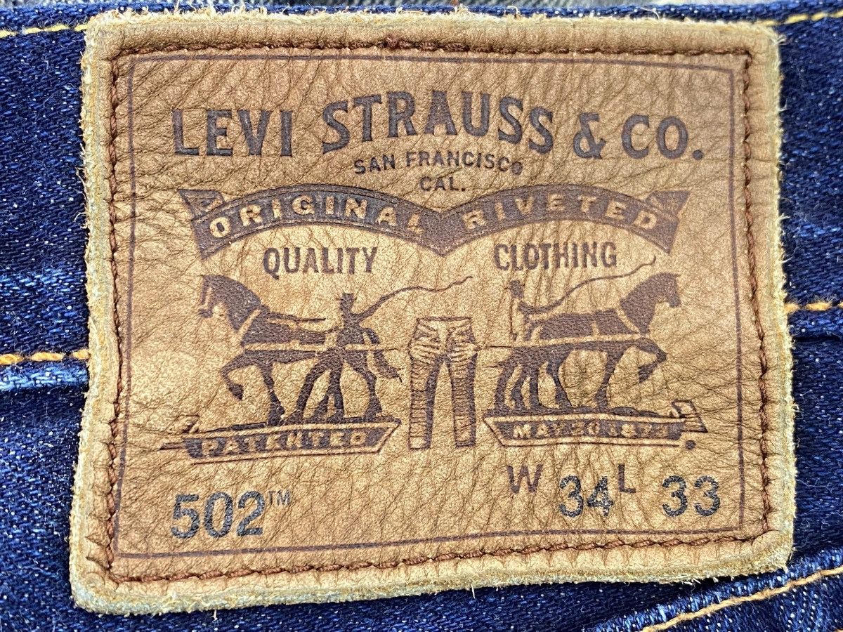Levi's Levi’s Blue Wash Whiskered Style Straight Leg Jeans Size US 35 - 11 Thumbnail