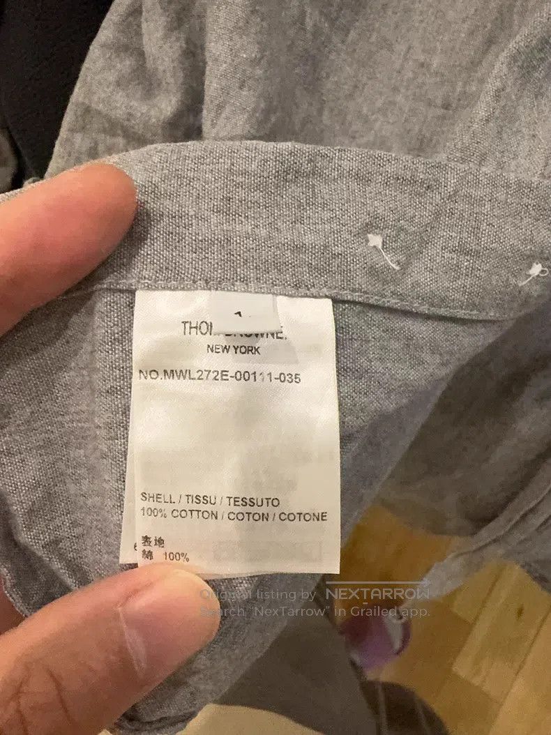 Thom Browne Thom Browne Gray long-sleeved shirt Size US S / EU 44-46 / 1 - 4 Thumbnail