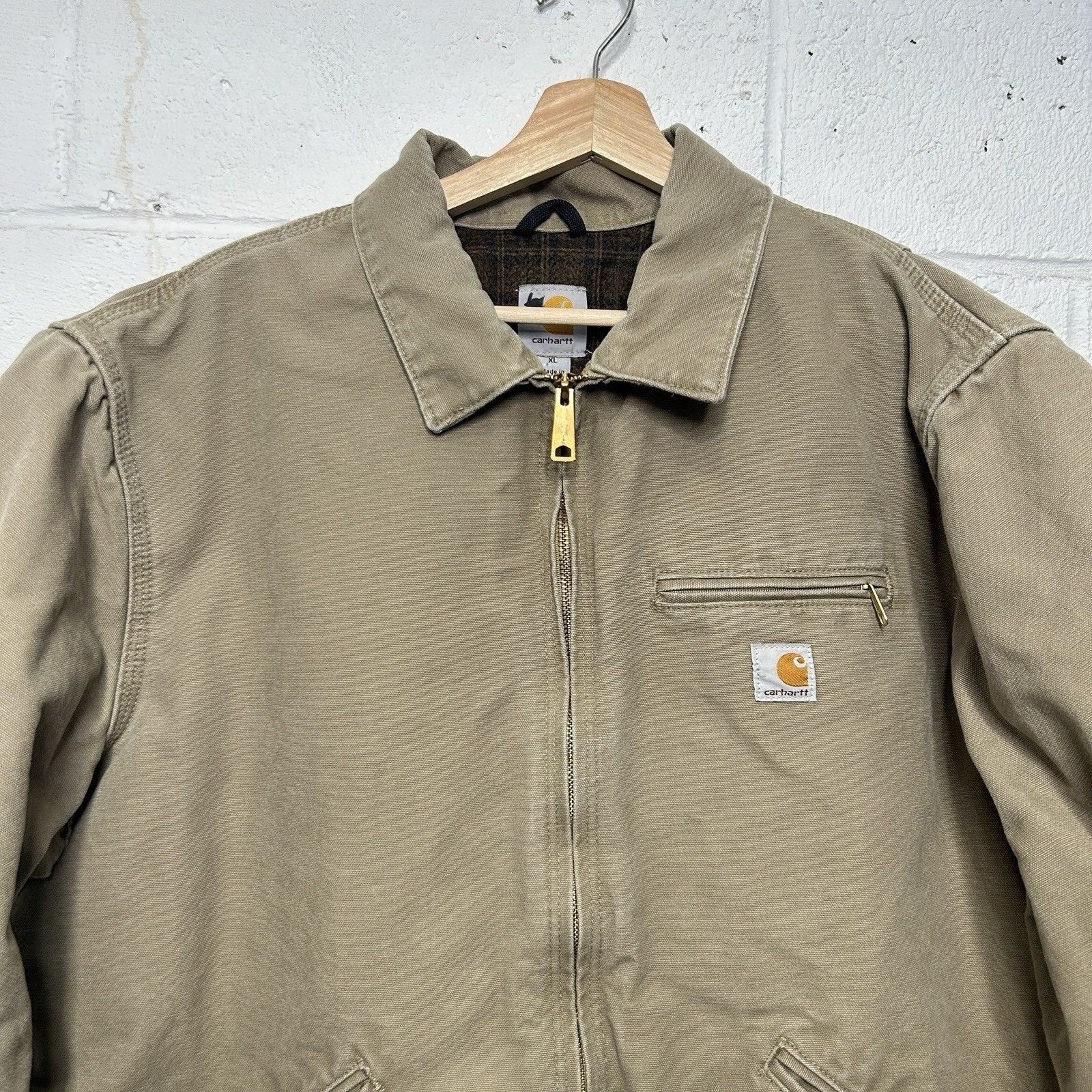 Carhartt Vintage Carhartt Blanket-Lined Detroit Jacket “Cottonwood” Size US XL / EU 56 / 4 - 4 Thumbnail