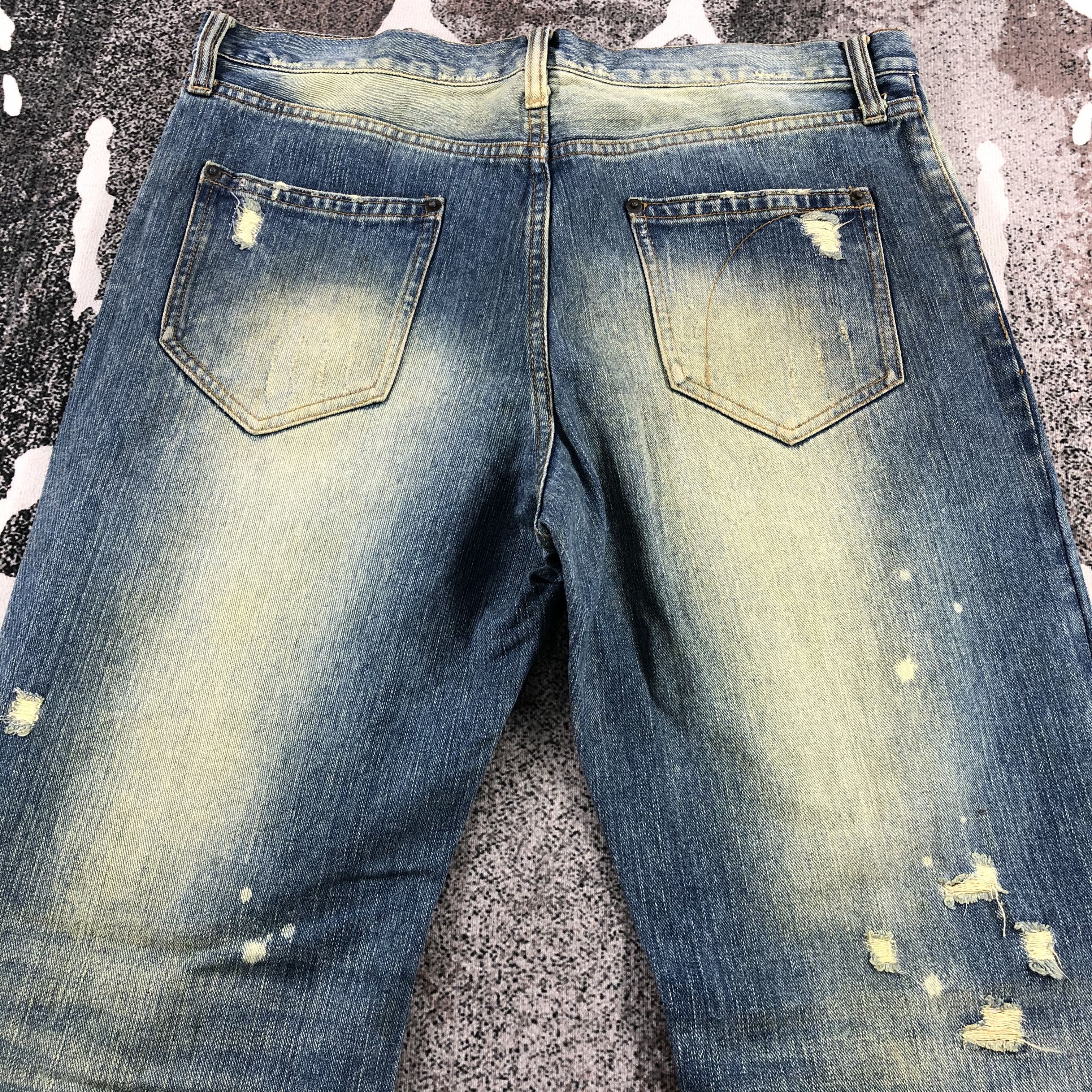 Japanese Brand Exhibitionist Jeans Distressed Denim KJ815 Size US 34 / EU 50 - 4 Thumbnail