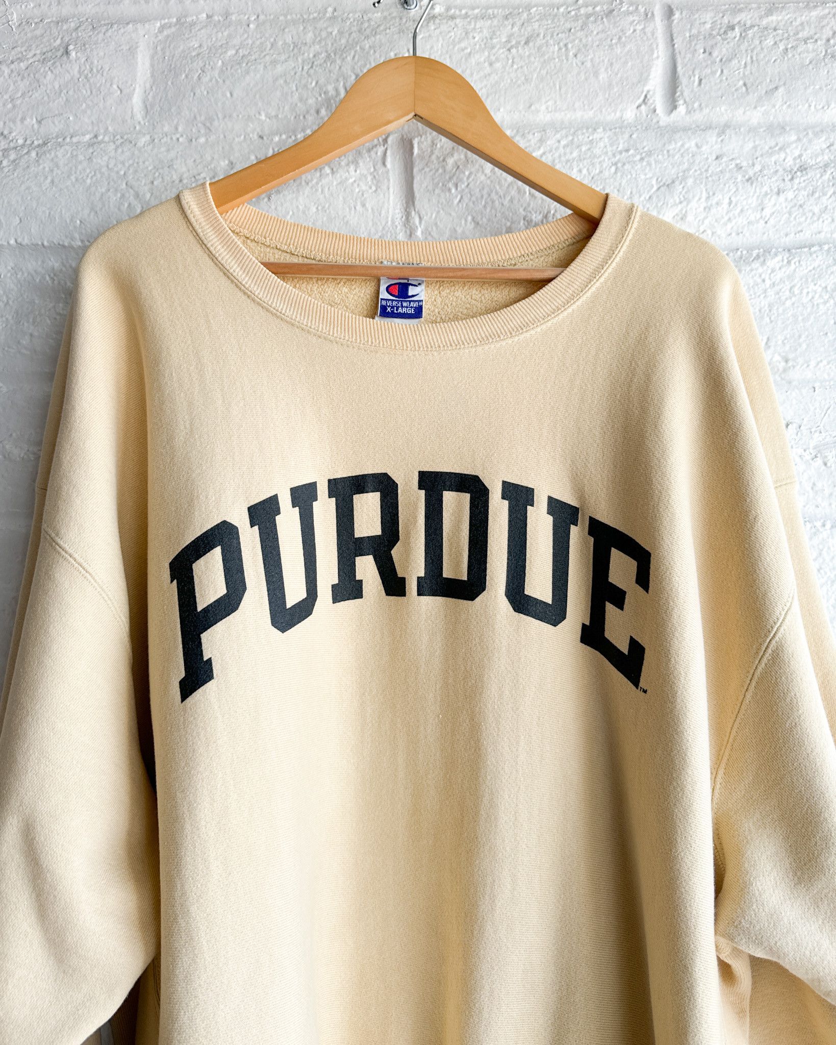Vintage Vintage 90s Purdue College Sweatshirt Champion Reverse Weave Size US XL / EU 56 / 4 - 3 Thumbnail