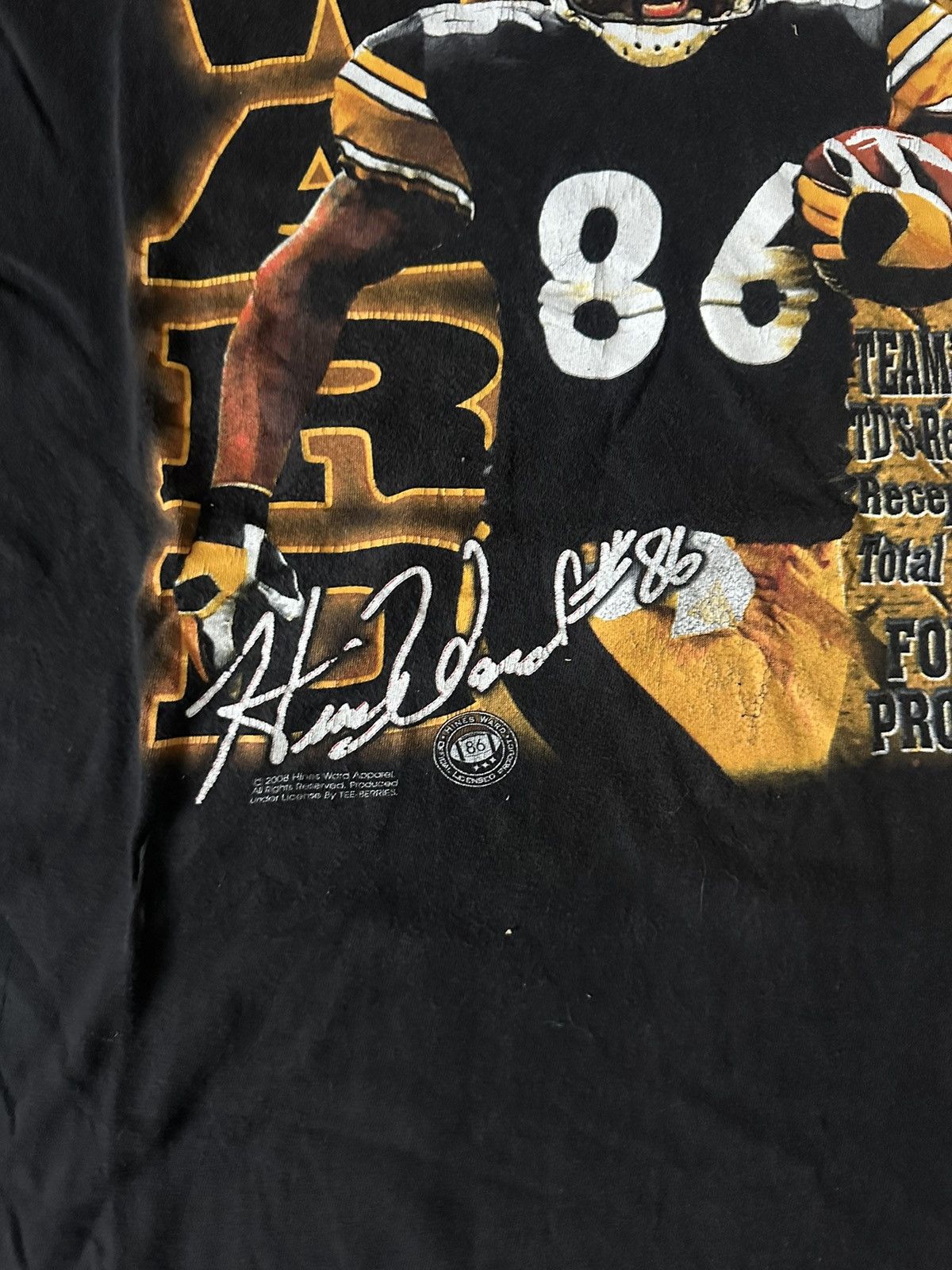 Vintage Hines Ward Pittsburgh Steelers Hautes 4XL Graphic Tee Size US XXL / EU 58 / 5 - 4 Thumbnail