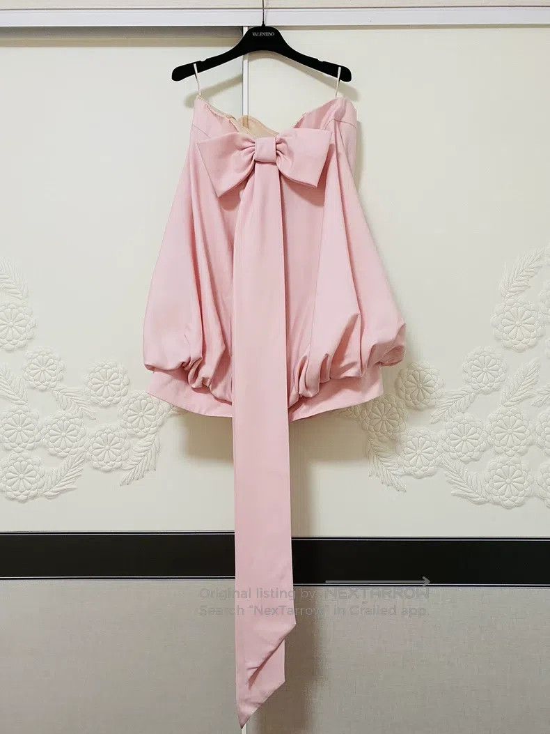 Valentino Valentino Pink bandeau flower bud bow dress Size S / US 4 / IT 40 - 2 Thumbnail