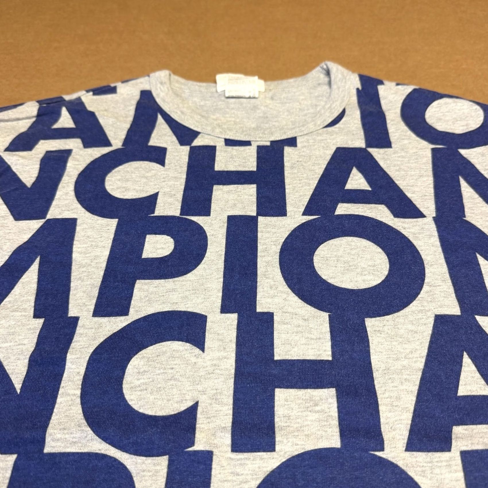 Champion Champion Shirt Mens XL Gray All Over Logo Graphic Tee Wordmark Size US XL / EU 56 / 4 - 3 Thumbnail