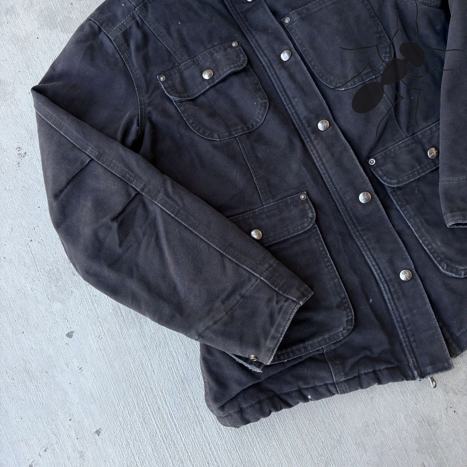 Carhartt × Vintage Carhartt black button up chore work wear jacket Size US S / EU 44-46 / 1 - 2 Thumbnail